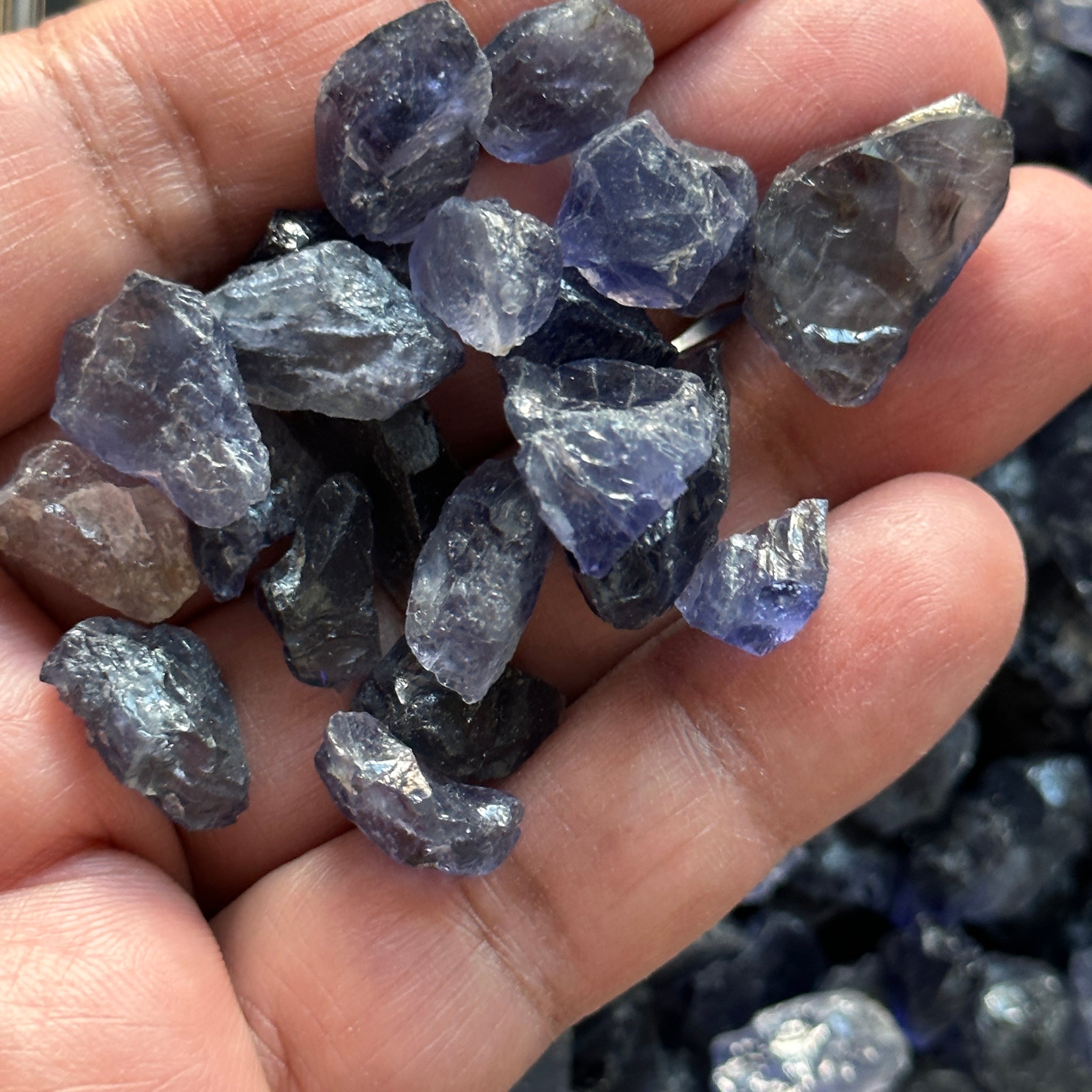 Iolite, Tanzania, Per Stone, faceting, cabbing and specimen grade mixed