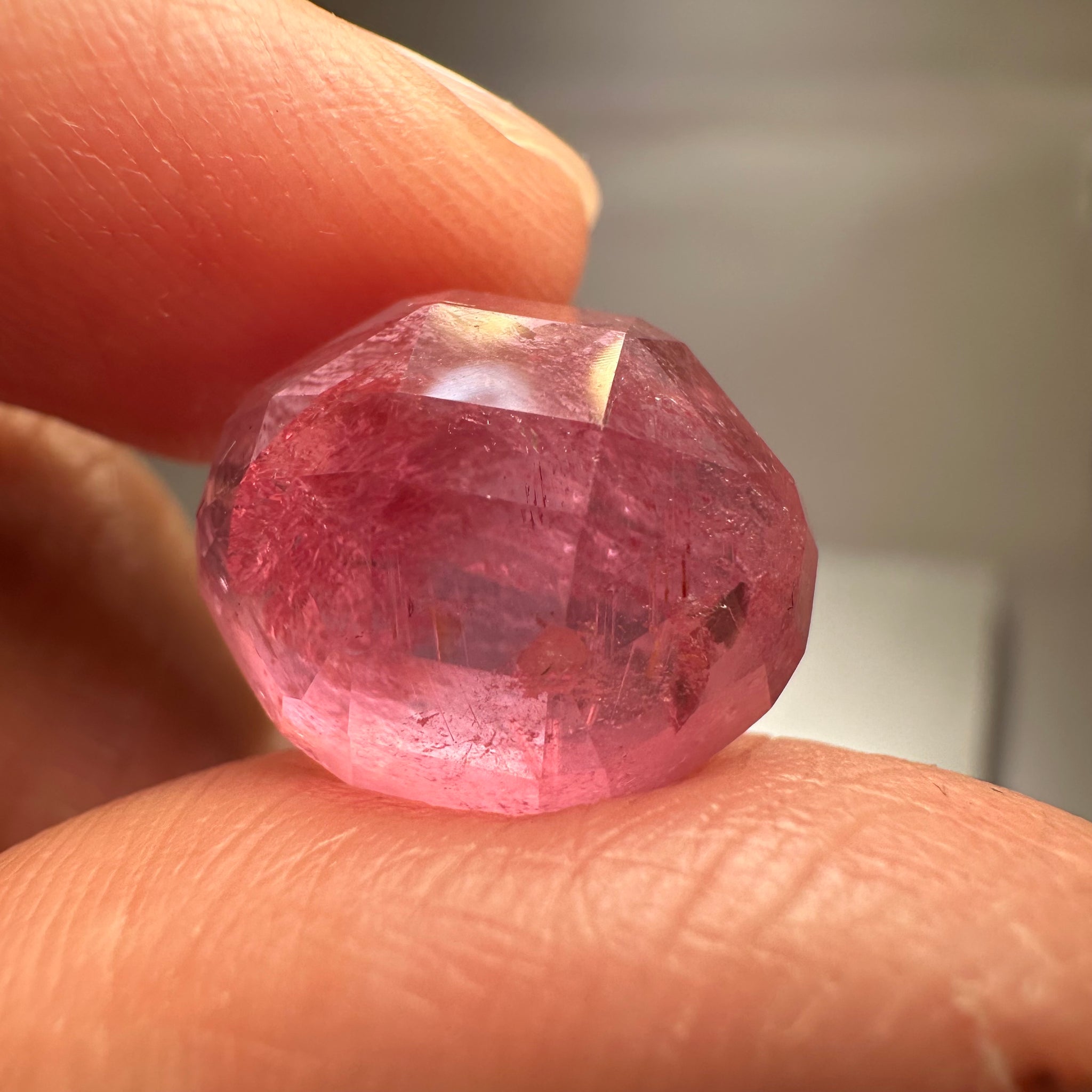 Congo Tourmaline, 13.45ct, Untreated Unheated, see it in different lights