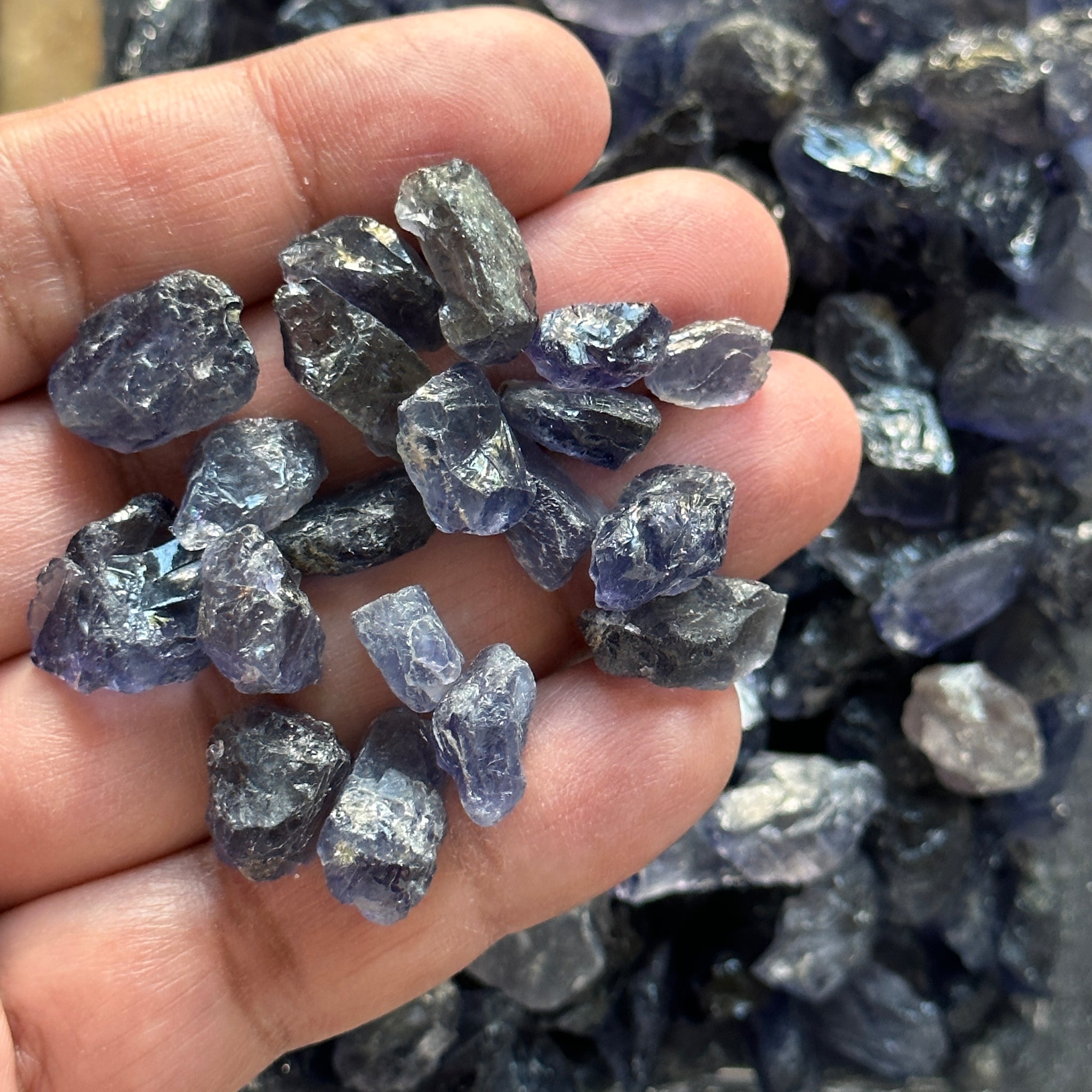 Iolite, Tanzania, Per Stone, faceting, cabbing and specimen grade mixed