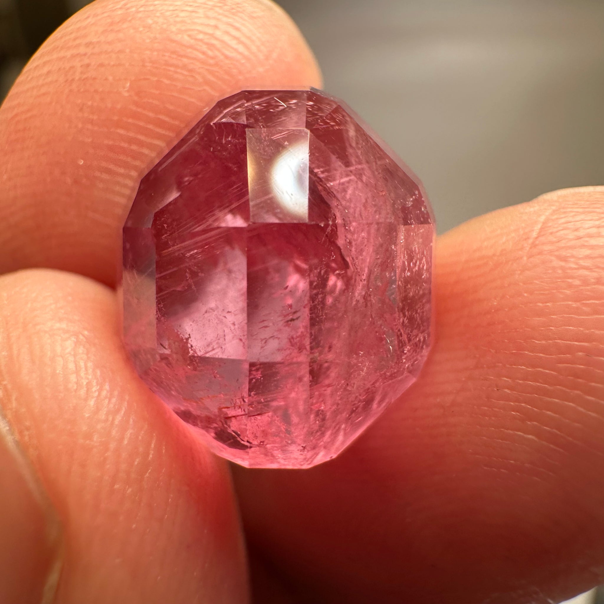 Congo Tourmaline, 13.45ct, Untreated Unheated, see it in different lights