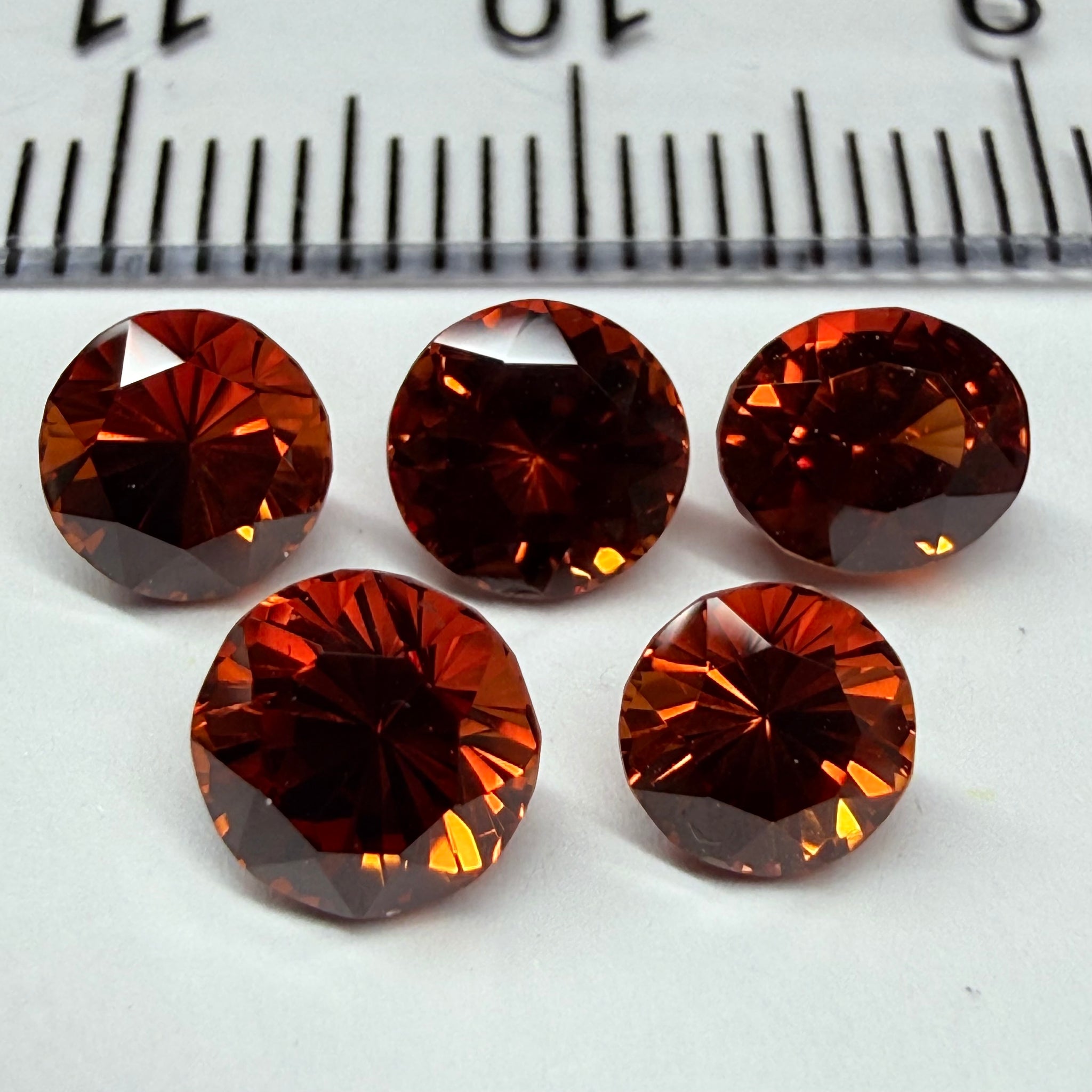 Malaya Spessartite Garnet Lot, 4.46ct, Tanzania, Untreated Unheated, 0.89ct av.