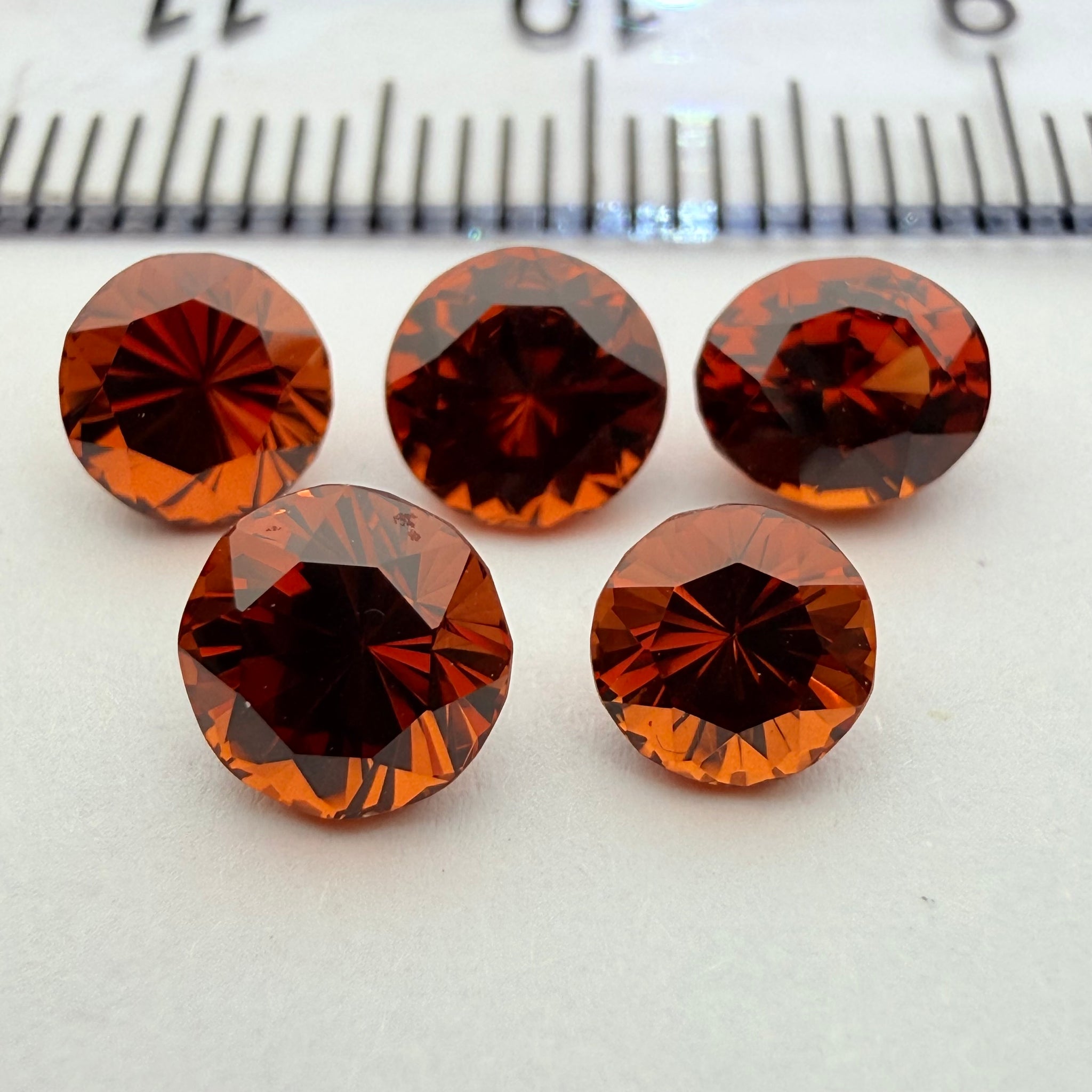 Malaya Spessartite Garnet Lot, 4.46ct, Tanzania, Untreated Unheated, 0.89ct av.