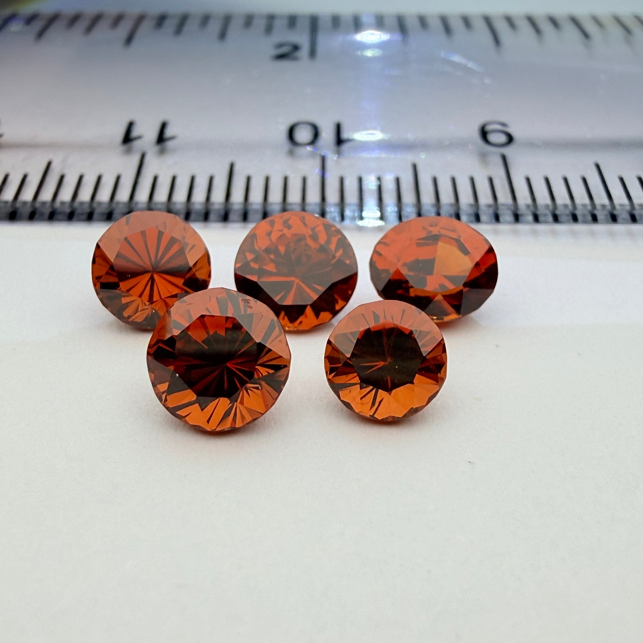 Malaya Spessartite Garnet Lot, 4.46ct, Tanzania, Untreated Unheated, 0.89ct av.