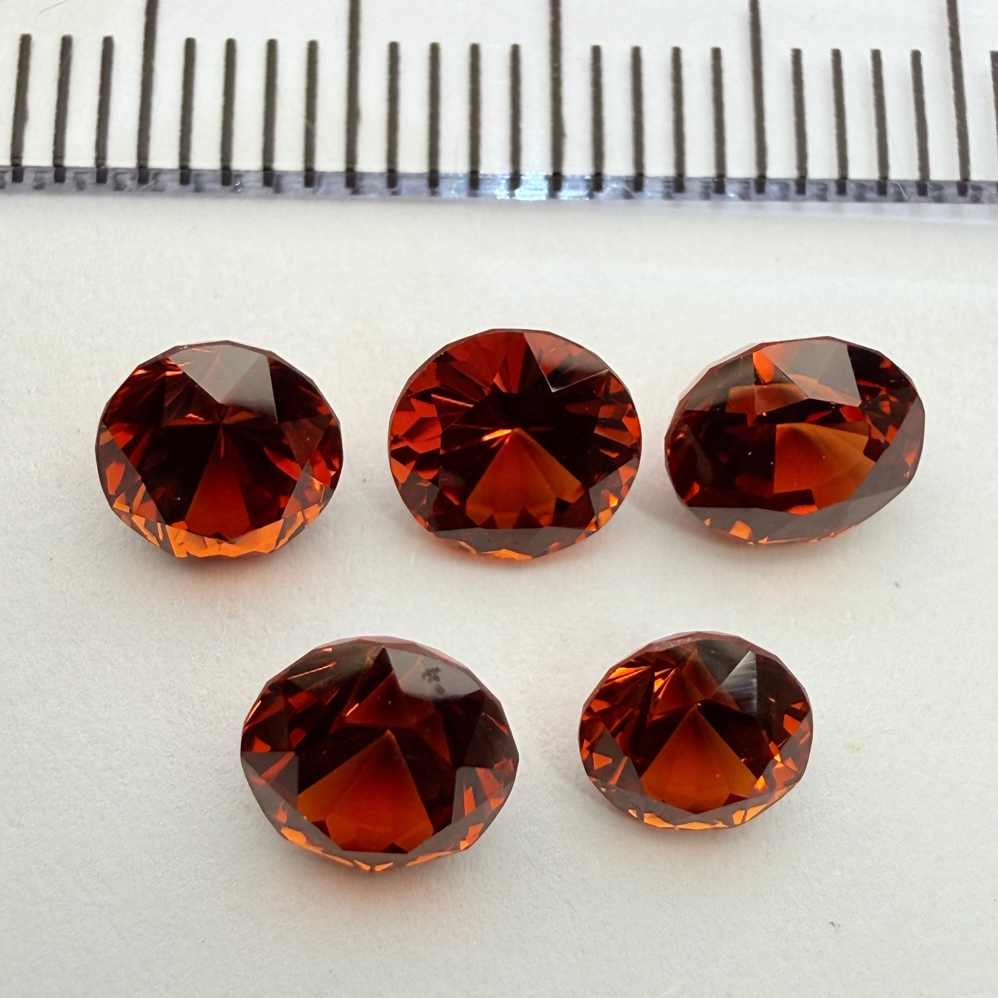 Malaya Spessartite Garnet Lot, 4.46ct, Tanzania, Untreated Unheated, 0.89ct av.