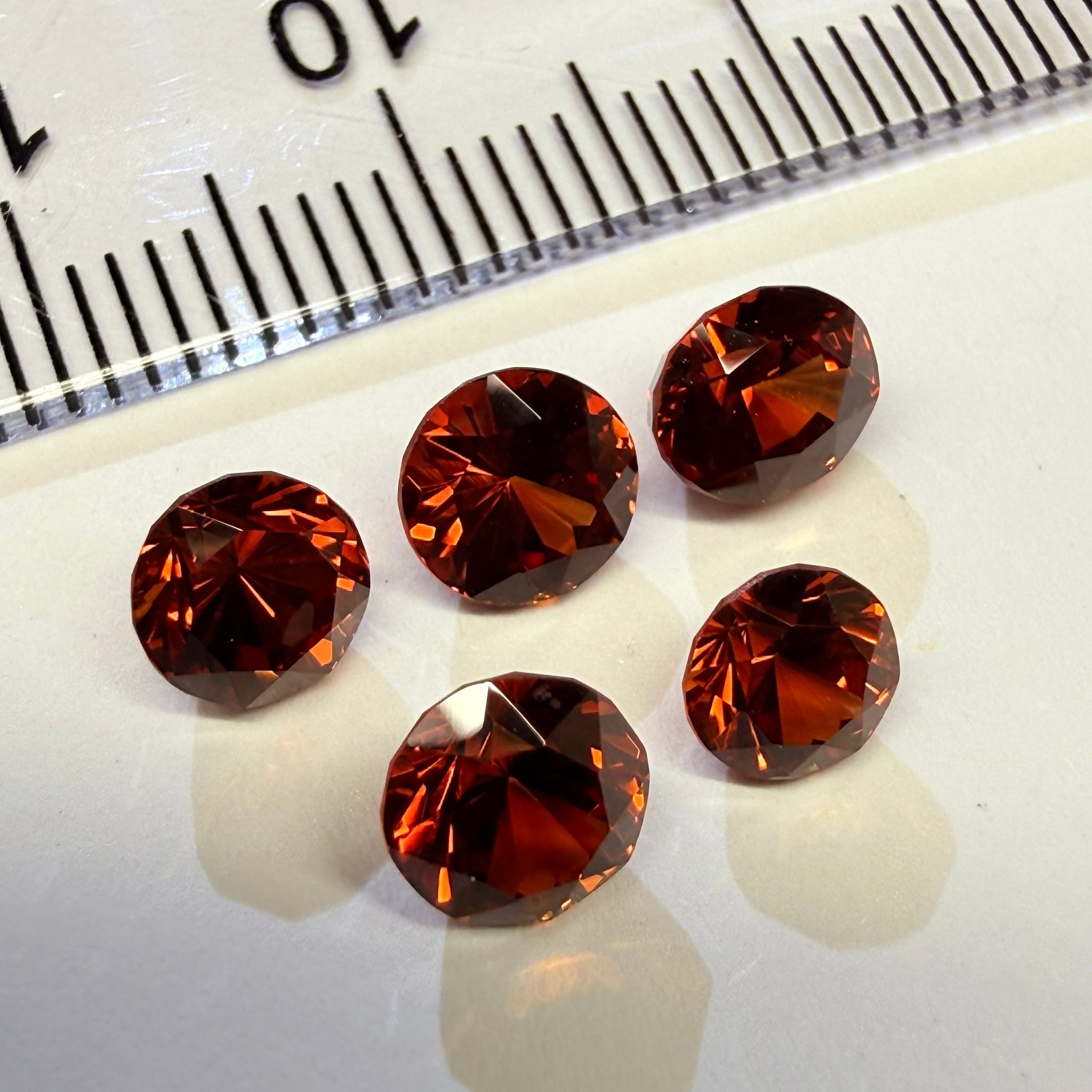 Malaya Spessartite Garnet Lot, 4.46ct, Tanzania, Untreated Unheated, 0.89ct av.
