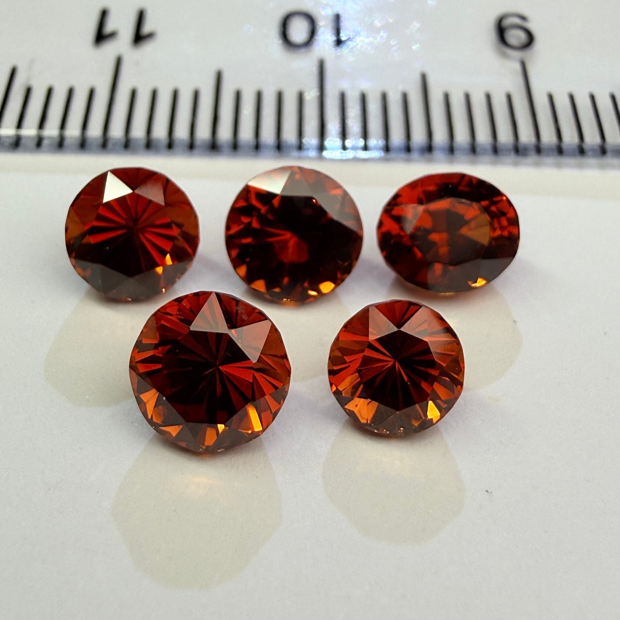 Malaya Spessartite Garnet Lot, 4.46ct, Tanzania, Untreated Unheated, 0.89ct av.