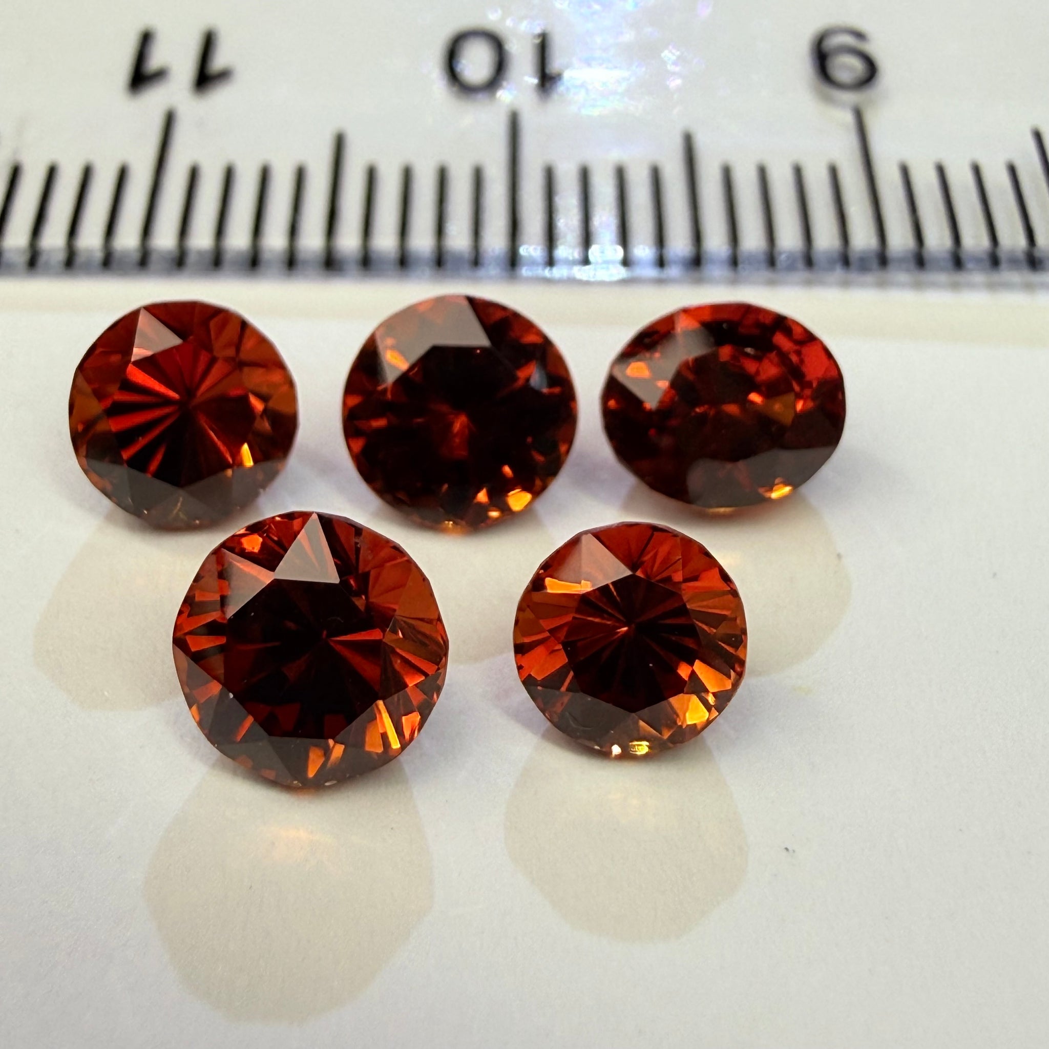 Malaya Spessartite Garnet Lot, 4.46ct, Tanzania, Untreated Unheated, 0.89ct av.
