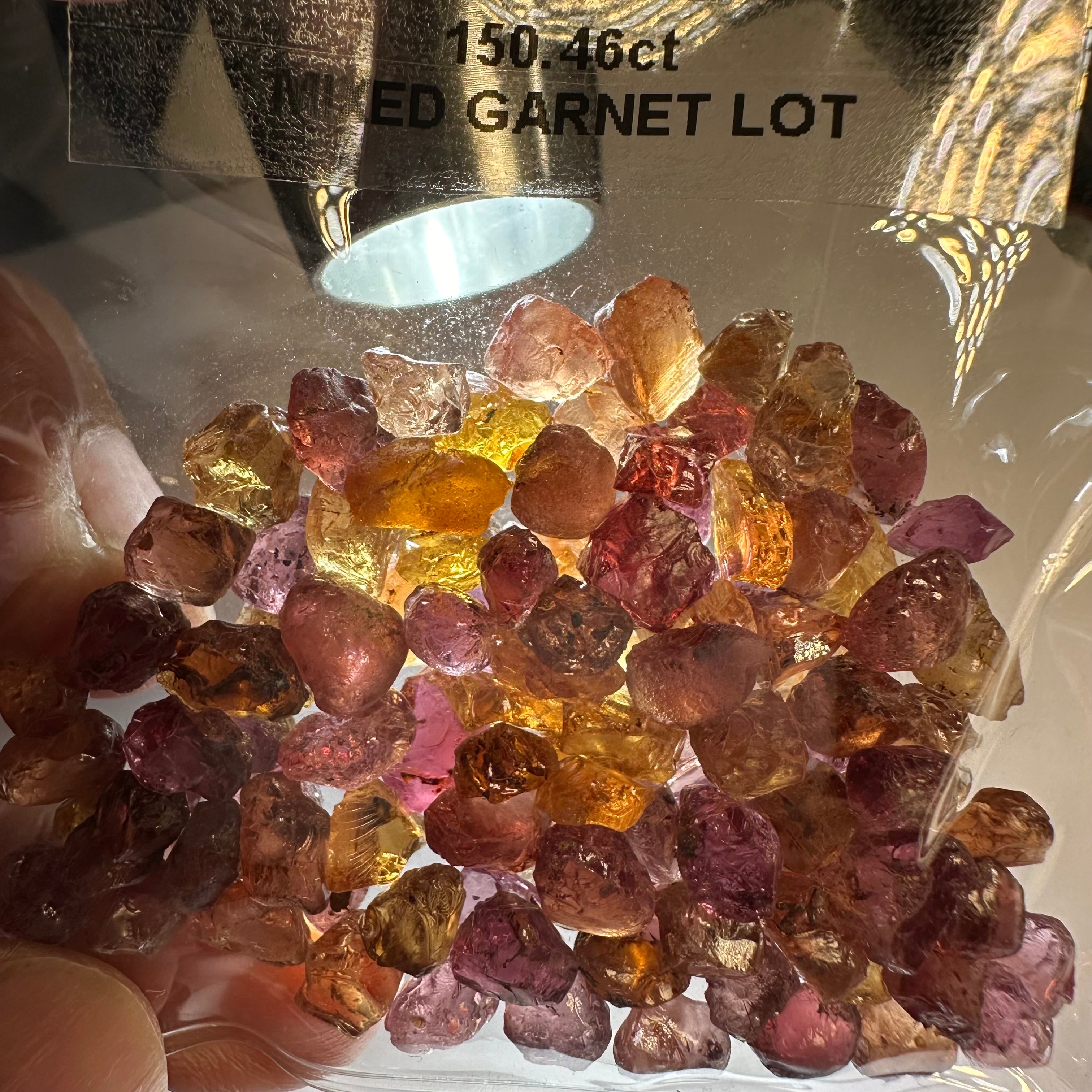 150.46ct Mixed Garnet Lot, Tanzania, Untreated Unheated, slightly included to included