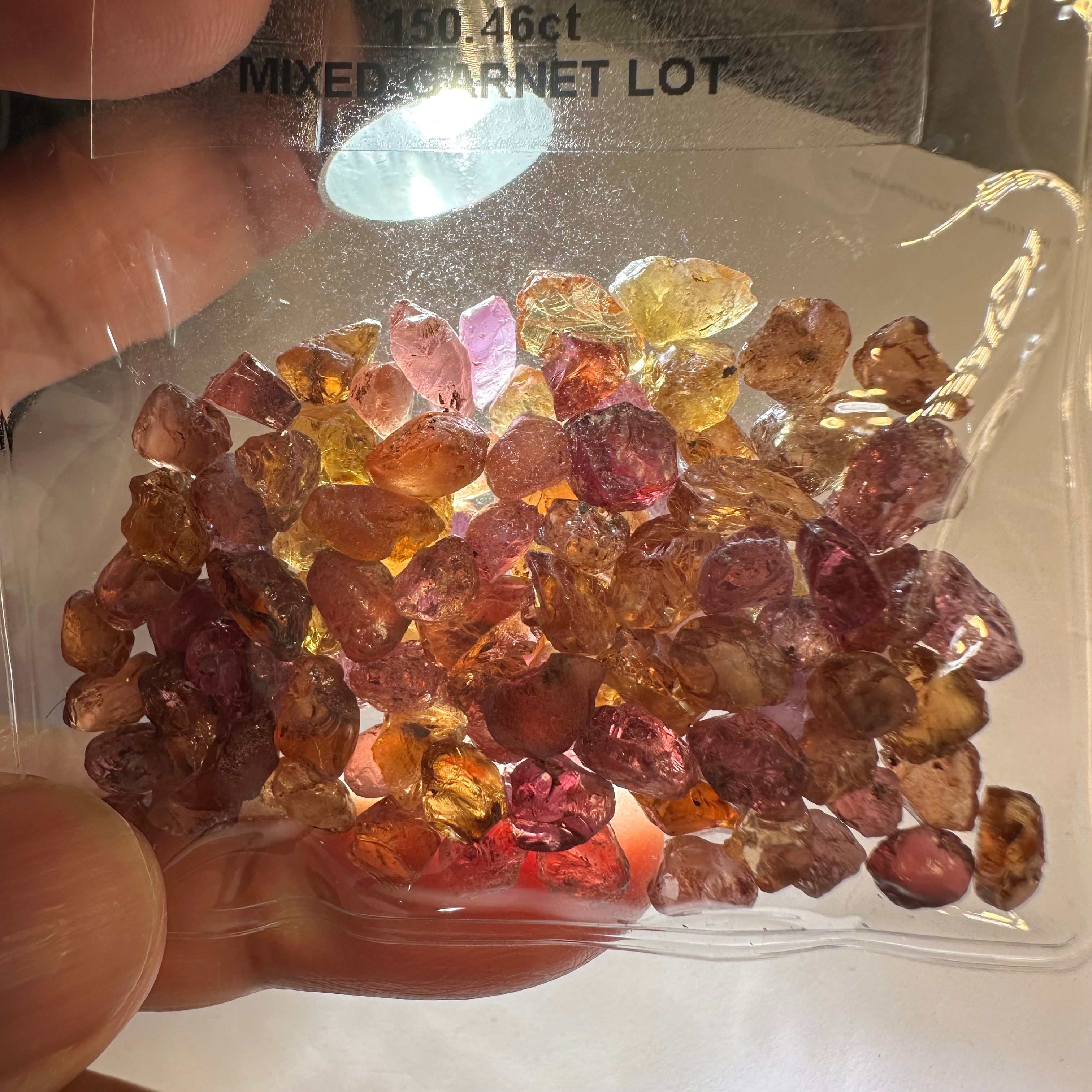150.46ct Mixed Garnet Lot, Tanzania, Untreated Unheated, slightly included to included