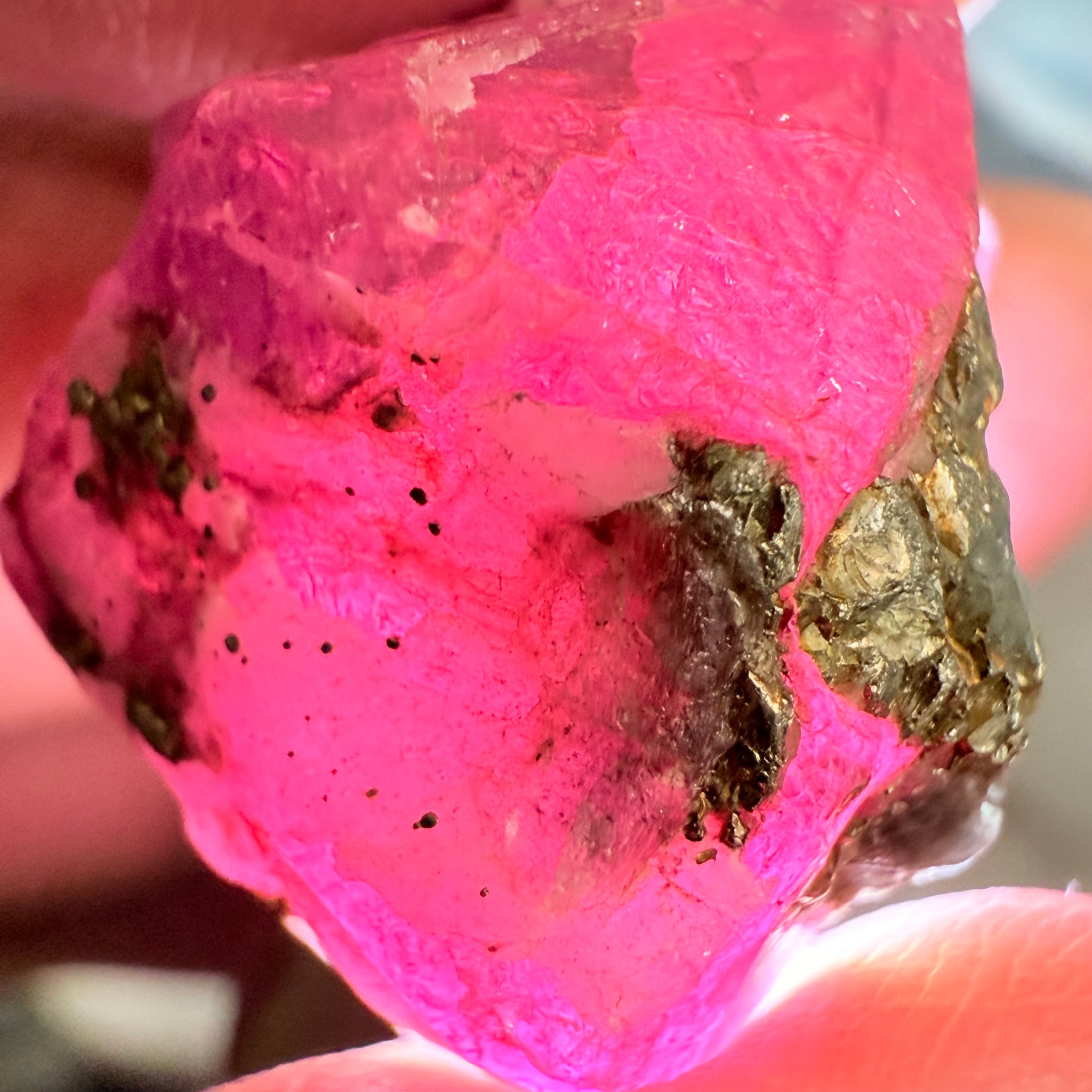 Sapphire/Ruby Crystal Specimen with Pyrite, gemmy portions inside, see backlit photos, 53.33ct, Morogoro, Tanzania, Untreated, Unheated, see all the photos as many are backlit and some are in normal room light