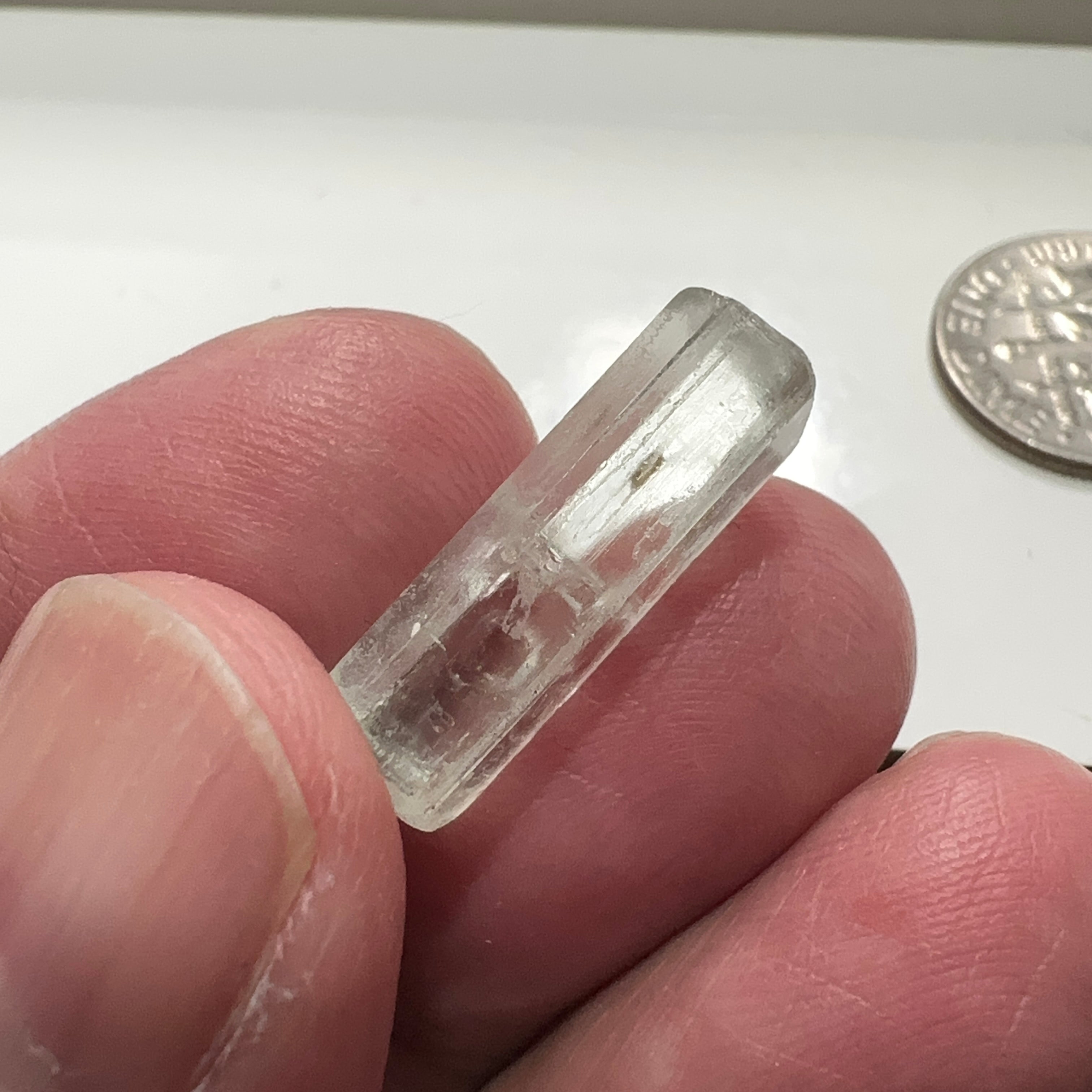 9.43ct Aquamarine crystal from Songea, Tanzania, Unheated Untreated, included, use as specimen