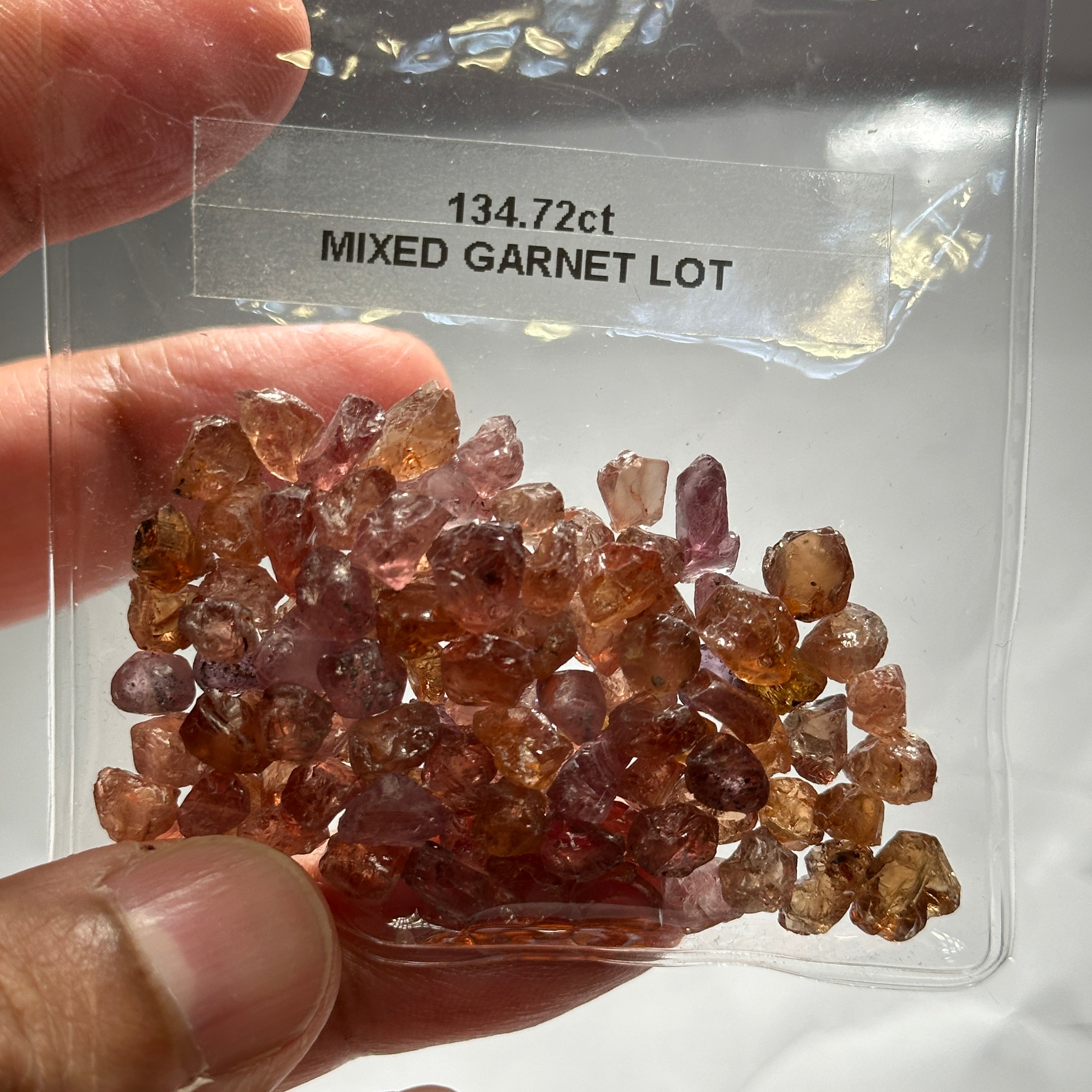 134.72ct Mixed Garnet Lot, Tanzania, Untreated Unheated, slightly included to included