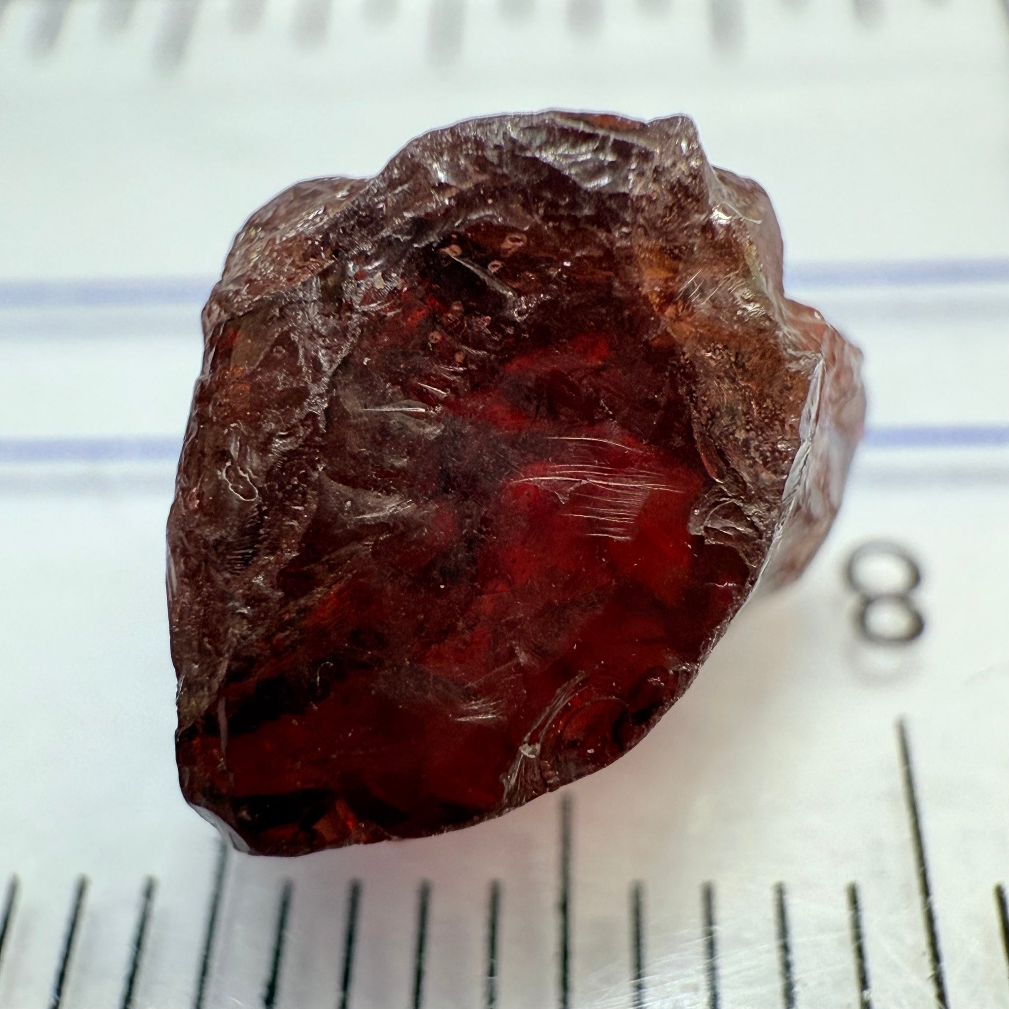 Garnet, 6.84ct, Umba, Tanzania. Untreated Unheated, slight surface issues that will take off 2 corners on preform, rest vs due to slight silk, dark body tone