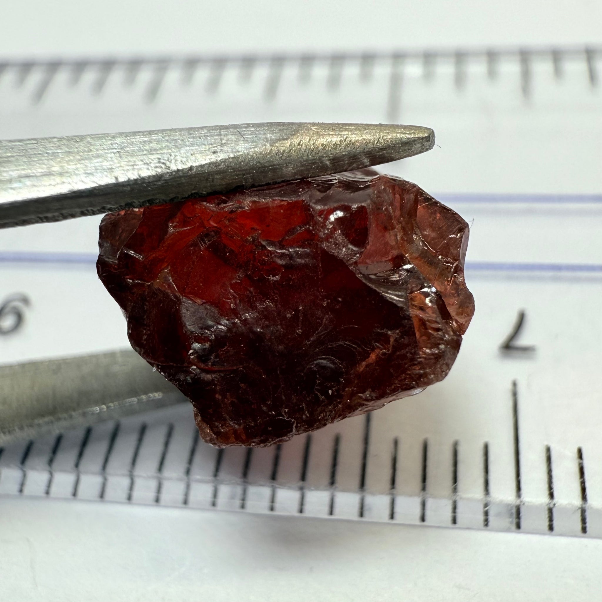 Garnet, 6.84ct, Umba, Tanzania. Untreated Unheated, slight surface issues that will take off 2 corners on preform, rest vs due to slight silk, dark body tone