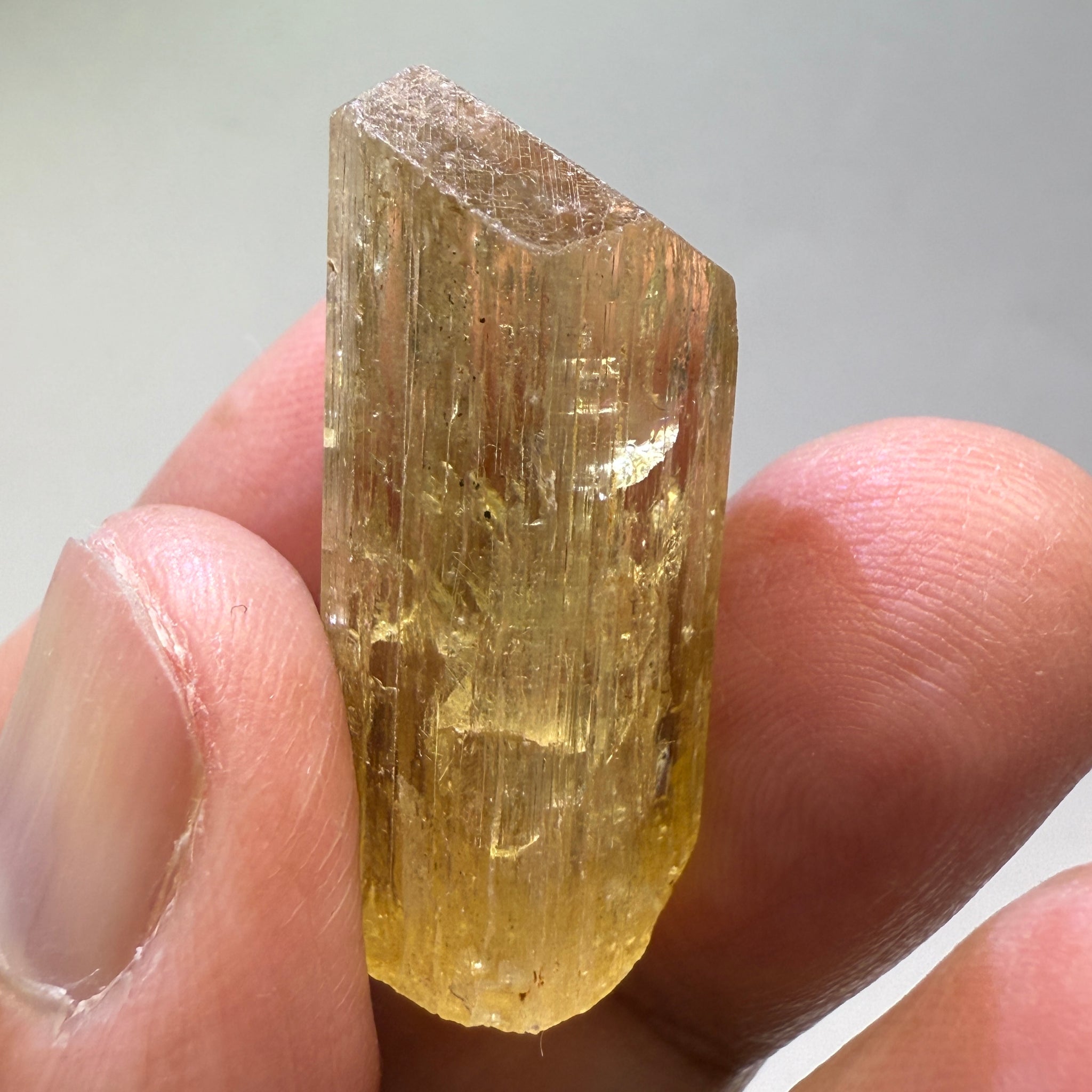 Golden Scapolite Crystal, 41.37ct, Dodoma, Tanzania, Untreated Unheated