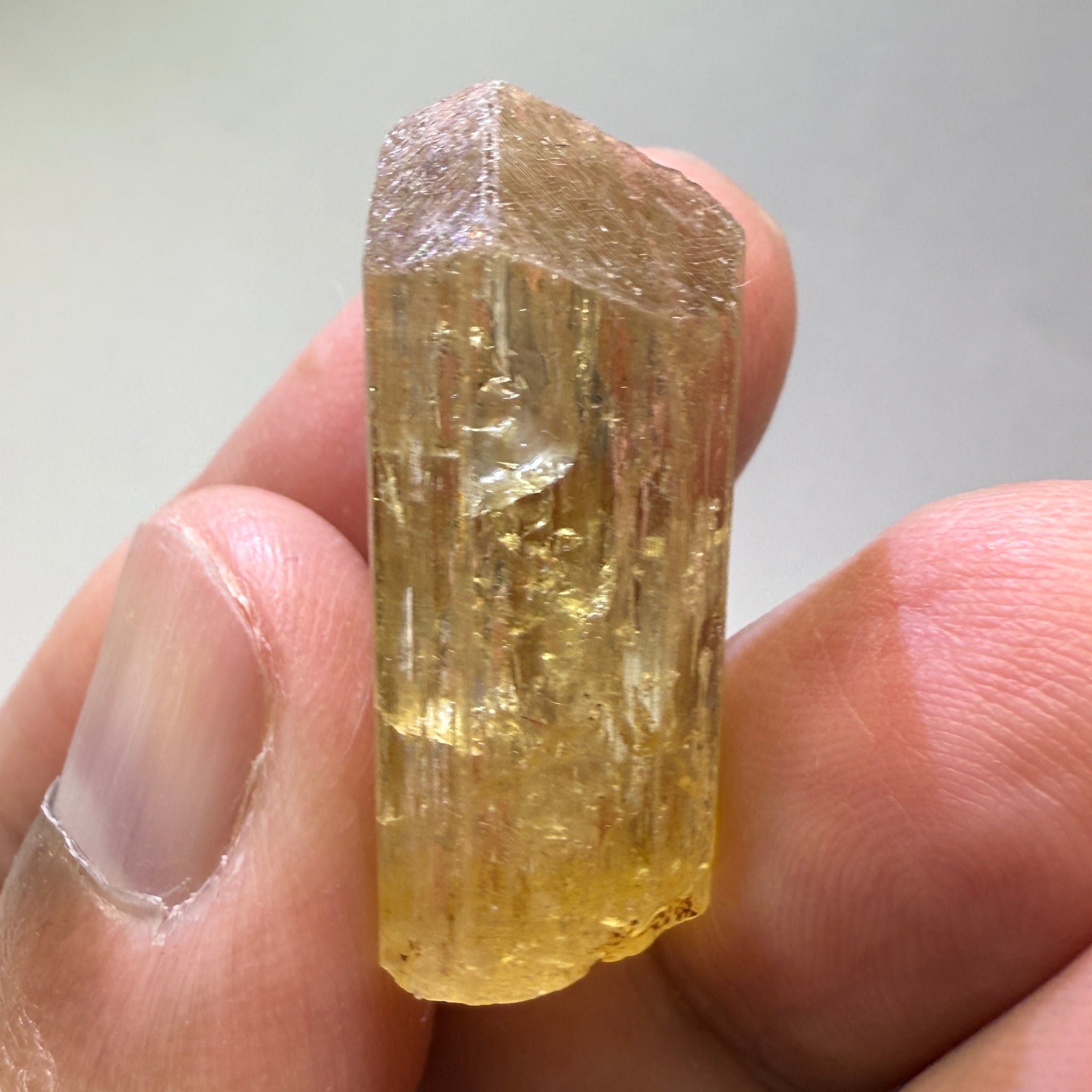 Golden Scapolite Crystal, 41.37ct, Dodoma, Tanzania, Untreated Unheated