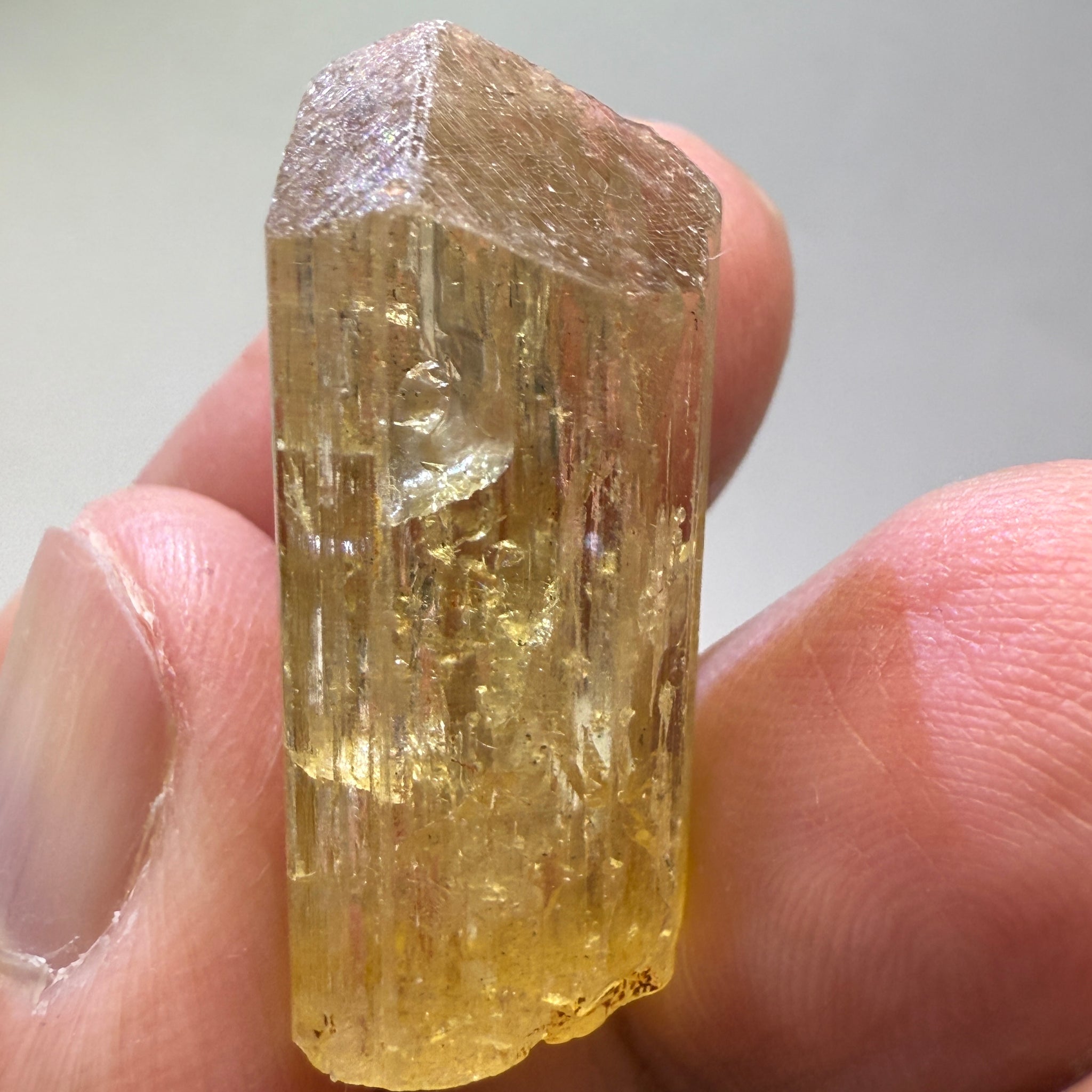 Golden Scapolite Crystal, 41.37ct, Dodoma, Tanzania, Untreated Unheated