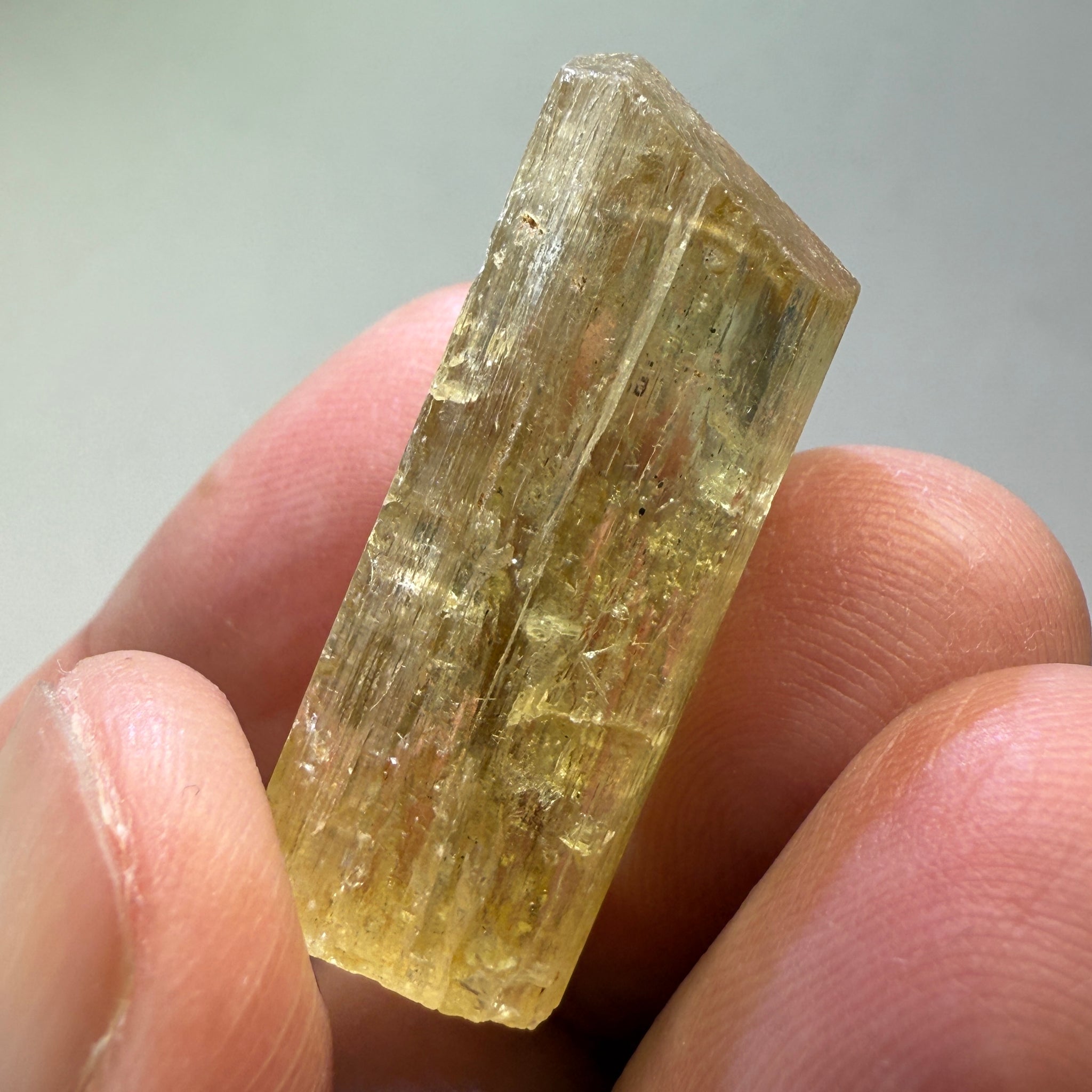 Golden Scapolite Crystal, 41.37ct, Dodoma, Tanzania, Untreated Unheated