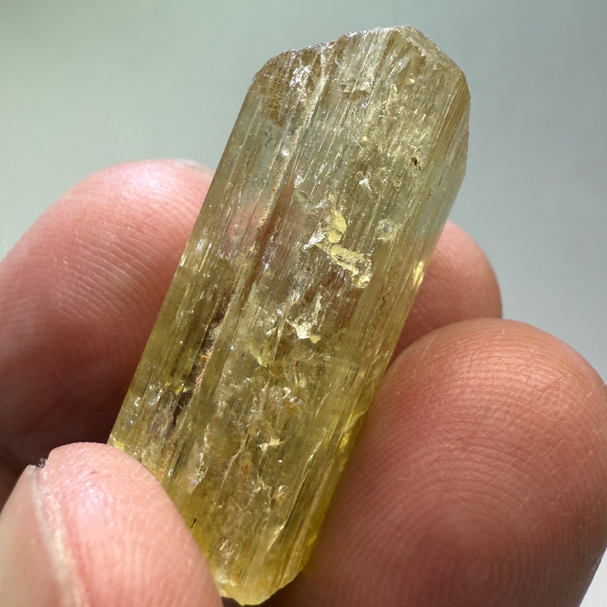 Golden Scapolite Crystal, 41.37ct, Dodoma, Tanzania, Untreated Unheated