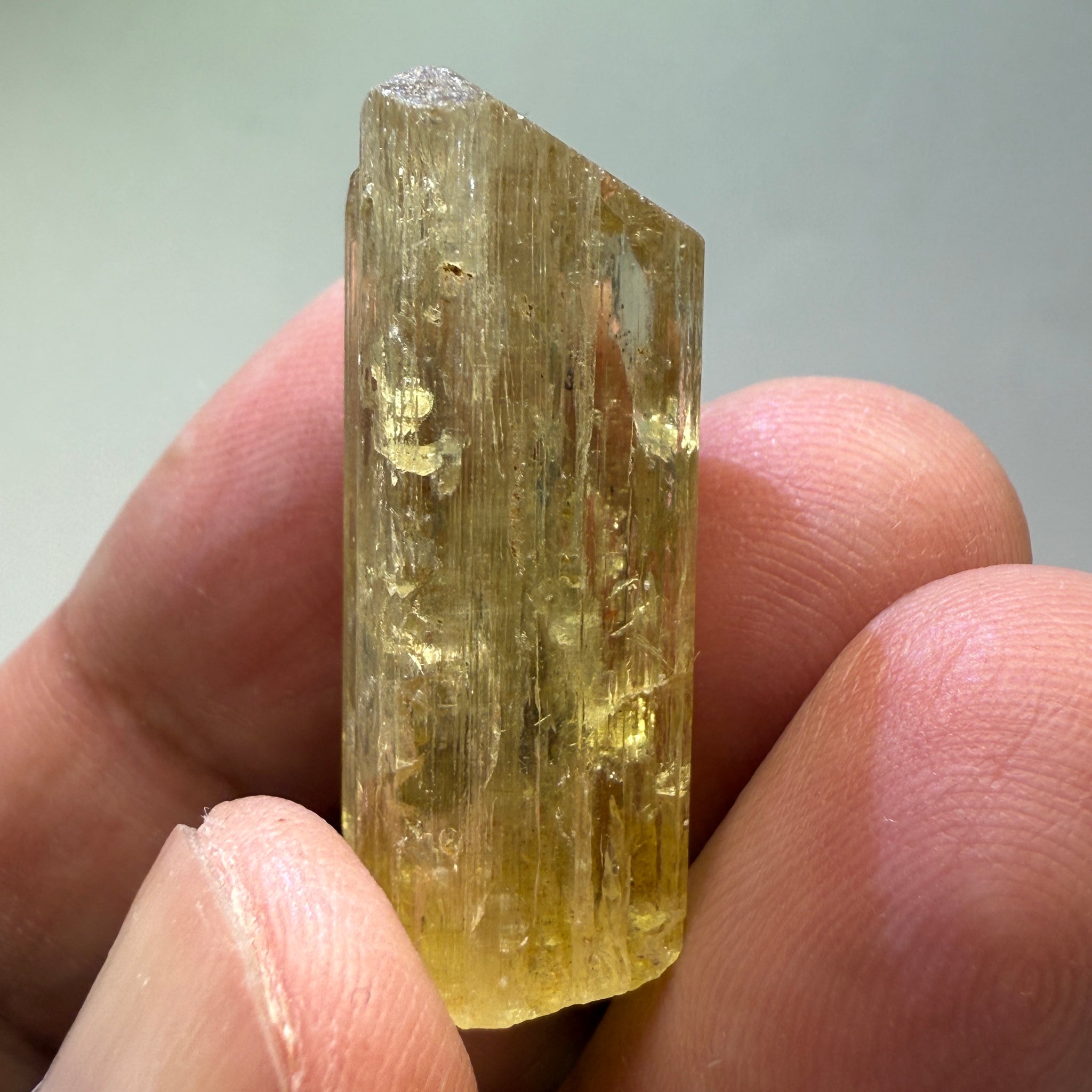 Golden Scapolite Crystal, 41.37ct, Dodoma, Tanzania, Untreated Unheated