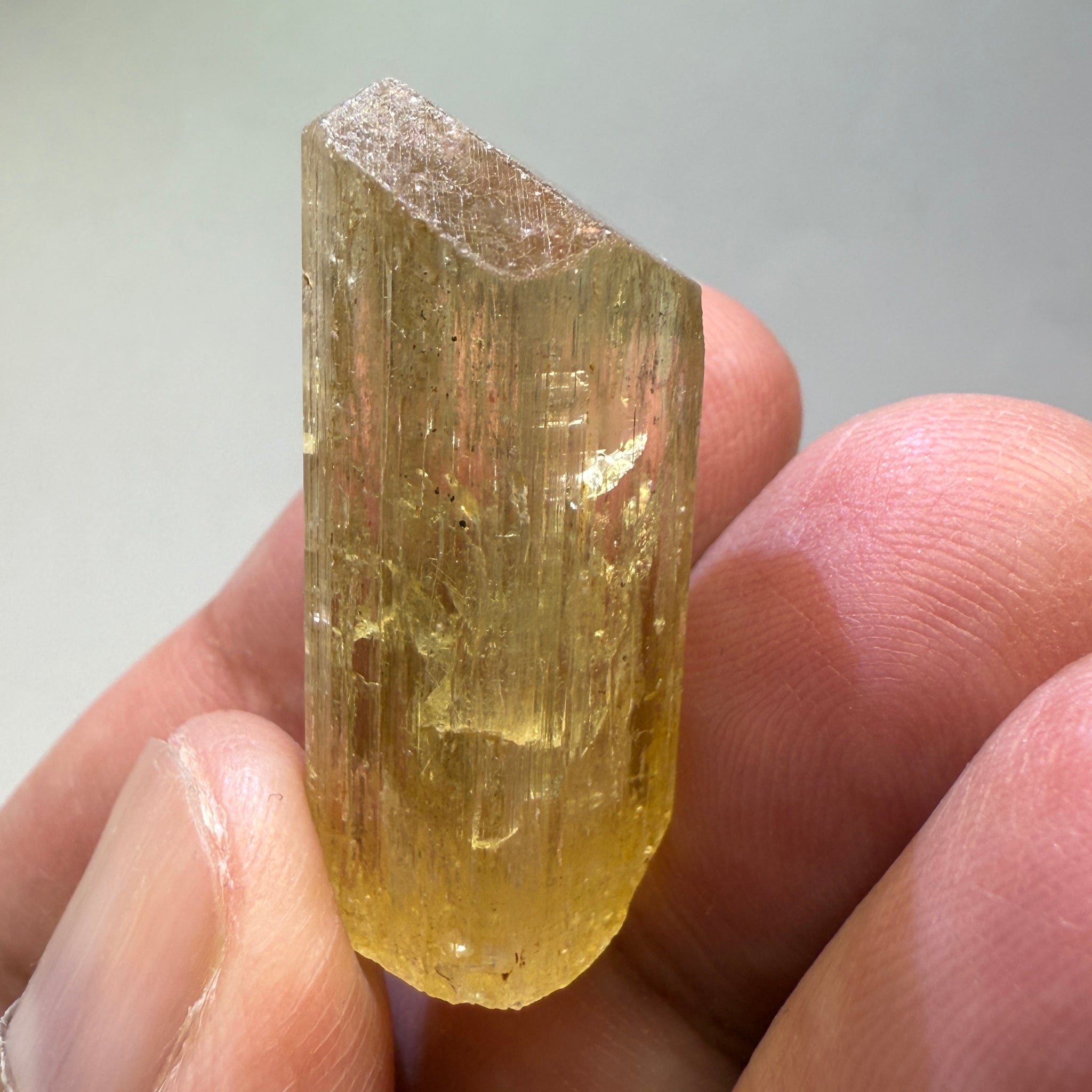Golden Scapolite Crystal, 41.37ct, Dodoma, Tanzania, Untreated Unheated
