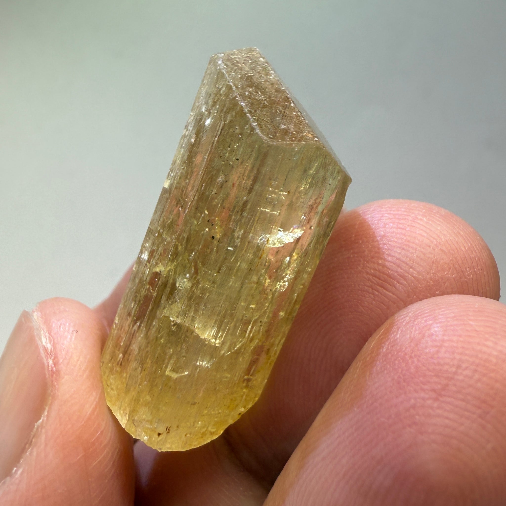 Golden Scapolite Crystal, 41.37ct, Dodoma, Tanzania, Untreated Unheated