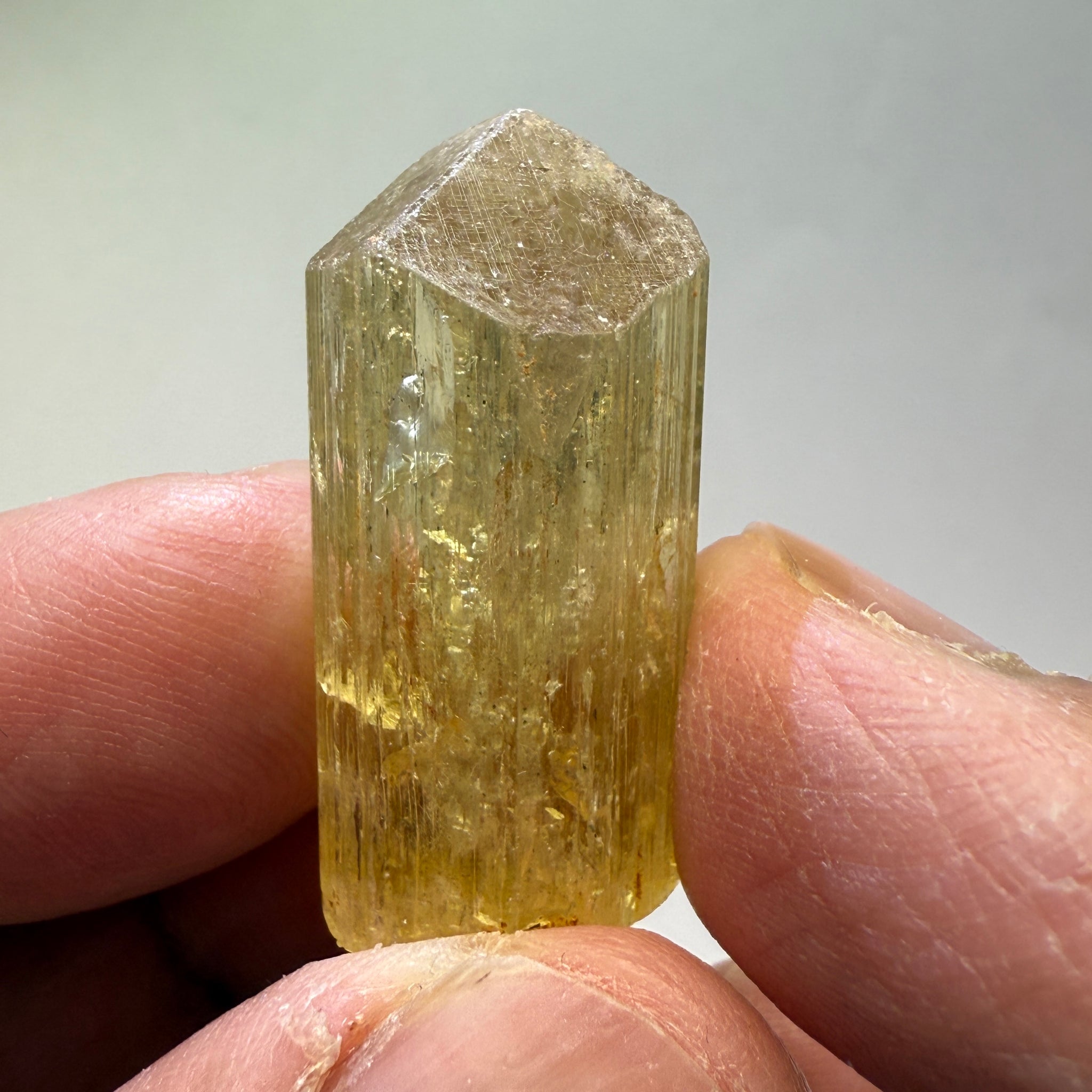 Golden Scapolite Crystal, 41.37ct, Dodoma, Tanzania, Untreated Unheated