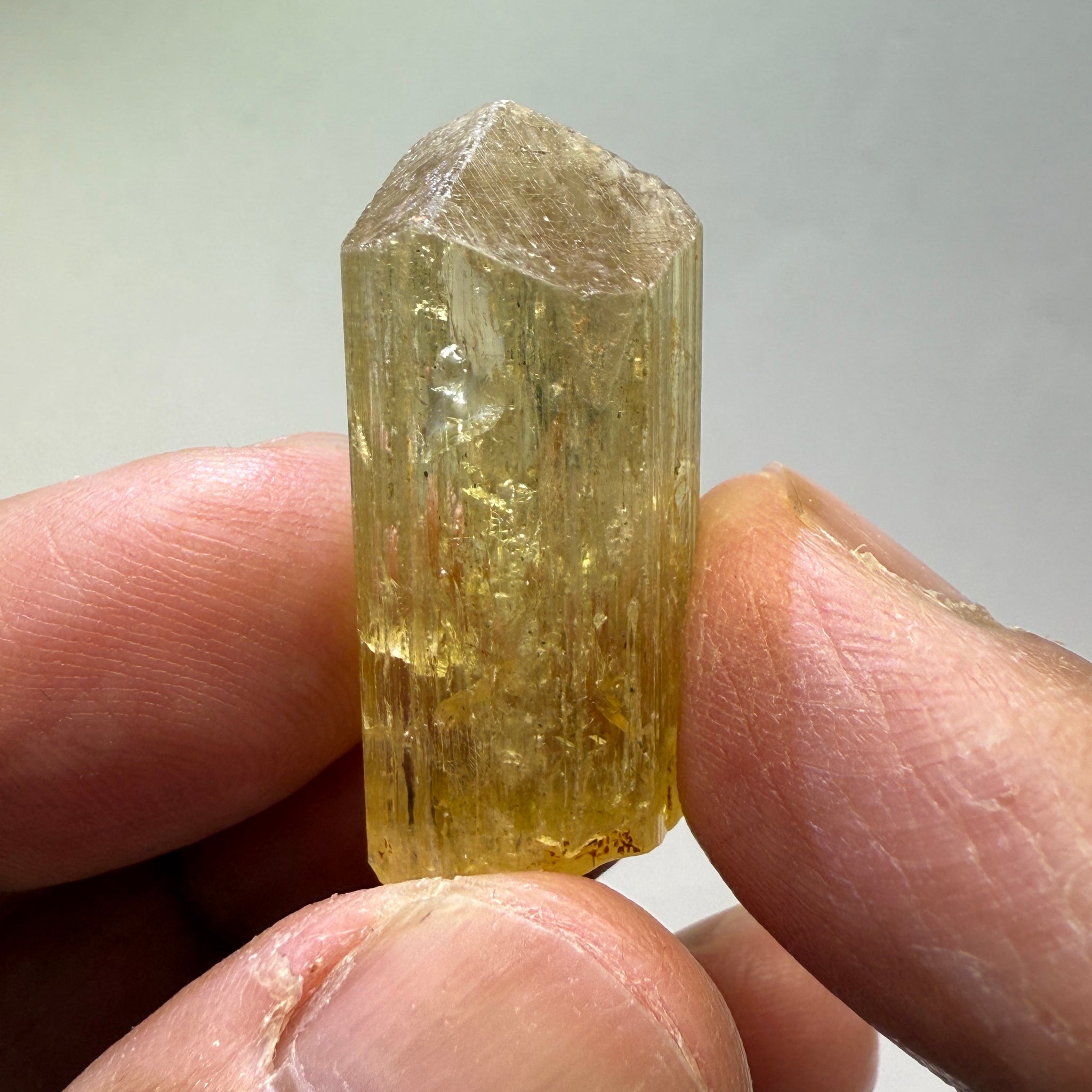 Golden Scapolite Crystal, 41.37ct, Dodoma, Tanzania, Untreated Unheated