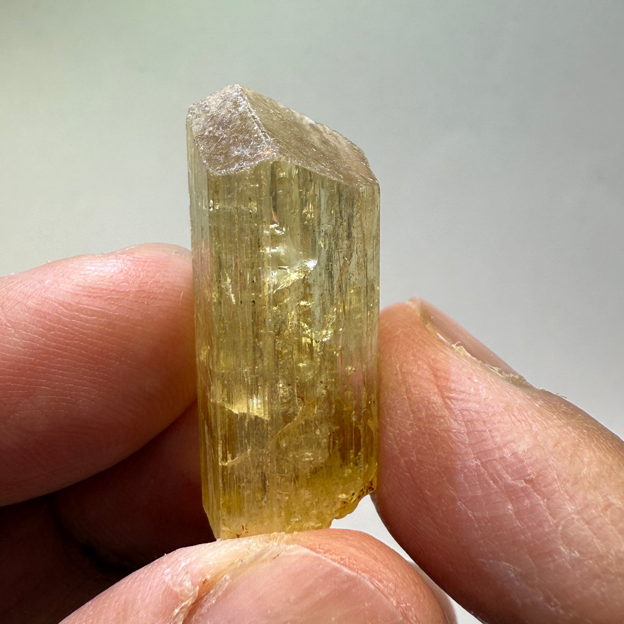 Golden Scapolite Crystal, 41.37ct, Dodoma, Tanzania, Untreated Unheated