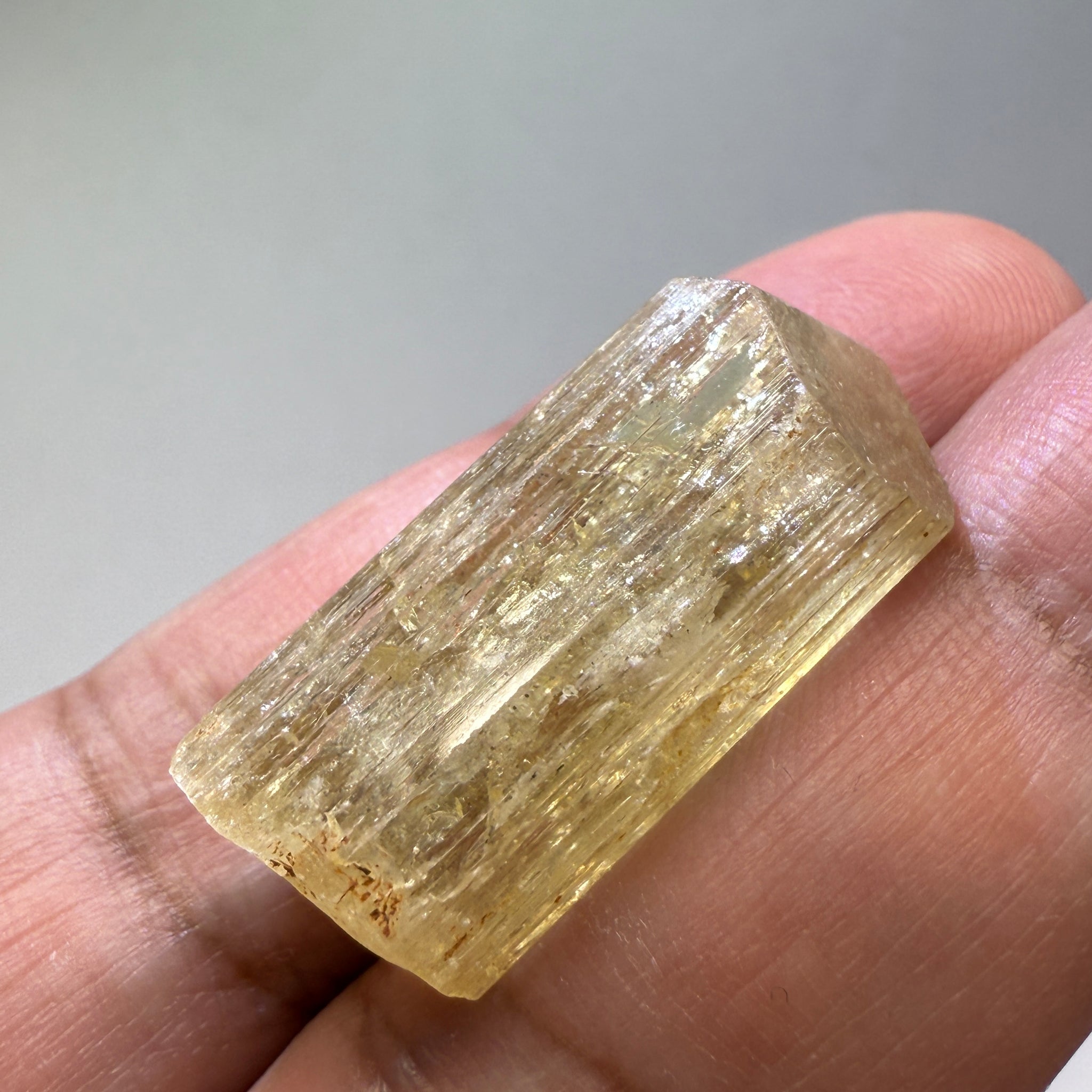 Golden Scapolite Crystal, 41.37ct, Dodoma, Tanzania, Untreated Unheated