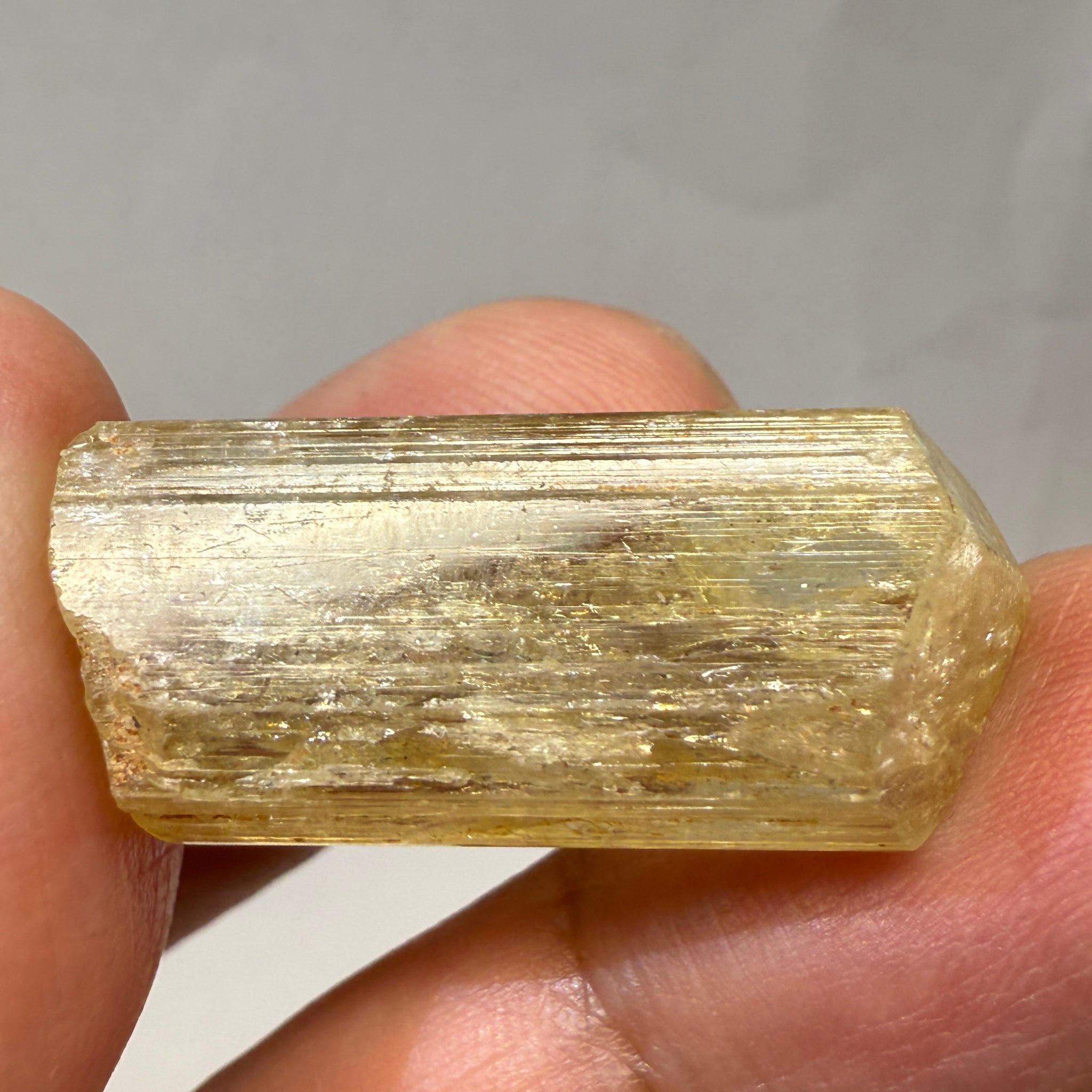 Golden Scapolite Crystal, 41.37ct, Dodoma, Tanzania, Untreated Unheated