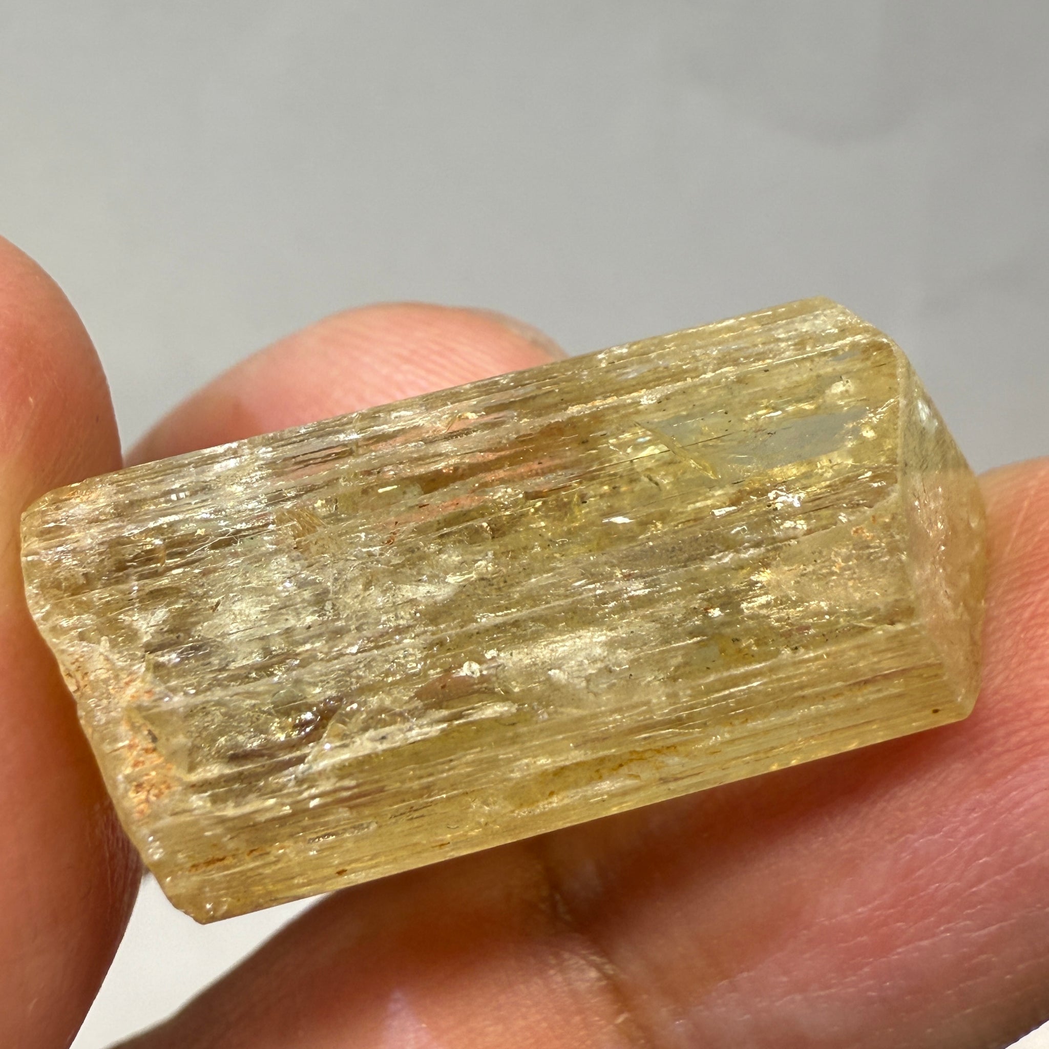 Golden Scapolite Crystal, 41.37ct, Dodoma, Tanzania, Untreated Unheated