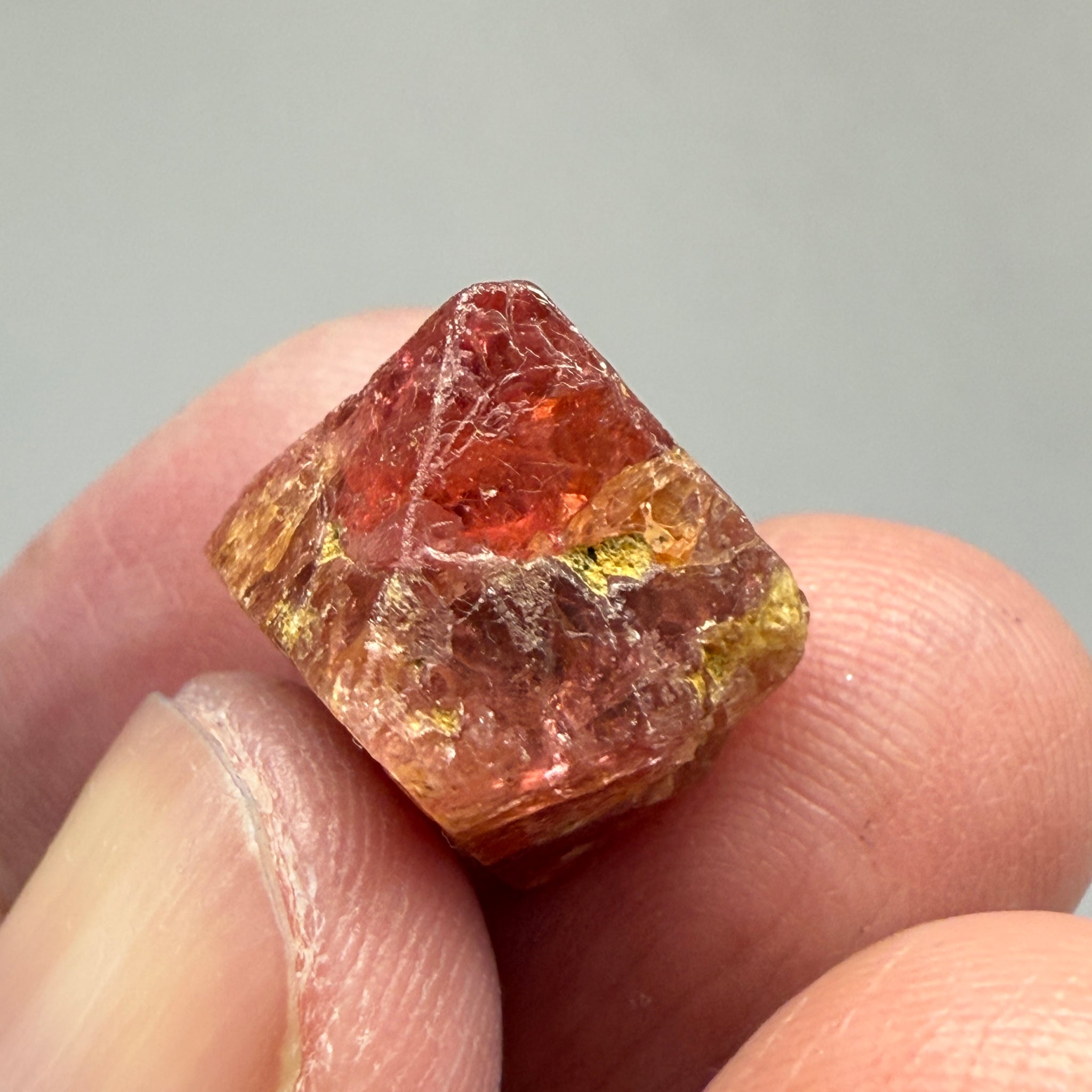 Mahenge Spinel Crystal, 19.08ct, Tanzania, Untreated Untreated. Gemmy tip