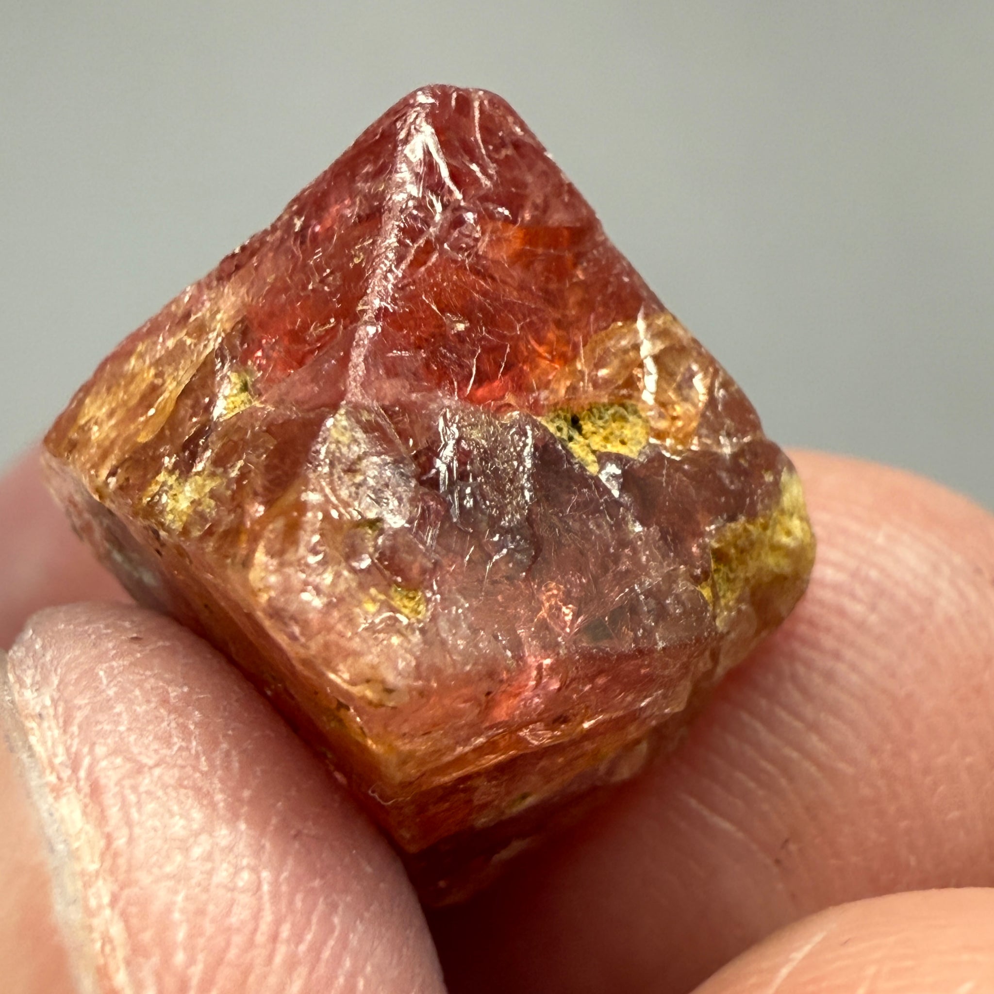 Mahenge Spinel Crystal, 19.08ct, Tanzania, Untreated Untreated. Gemmy tip