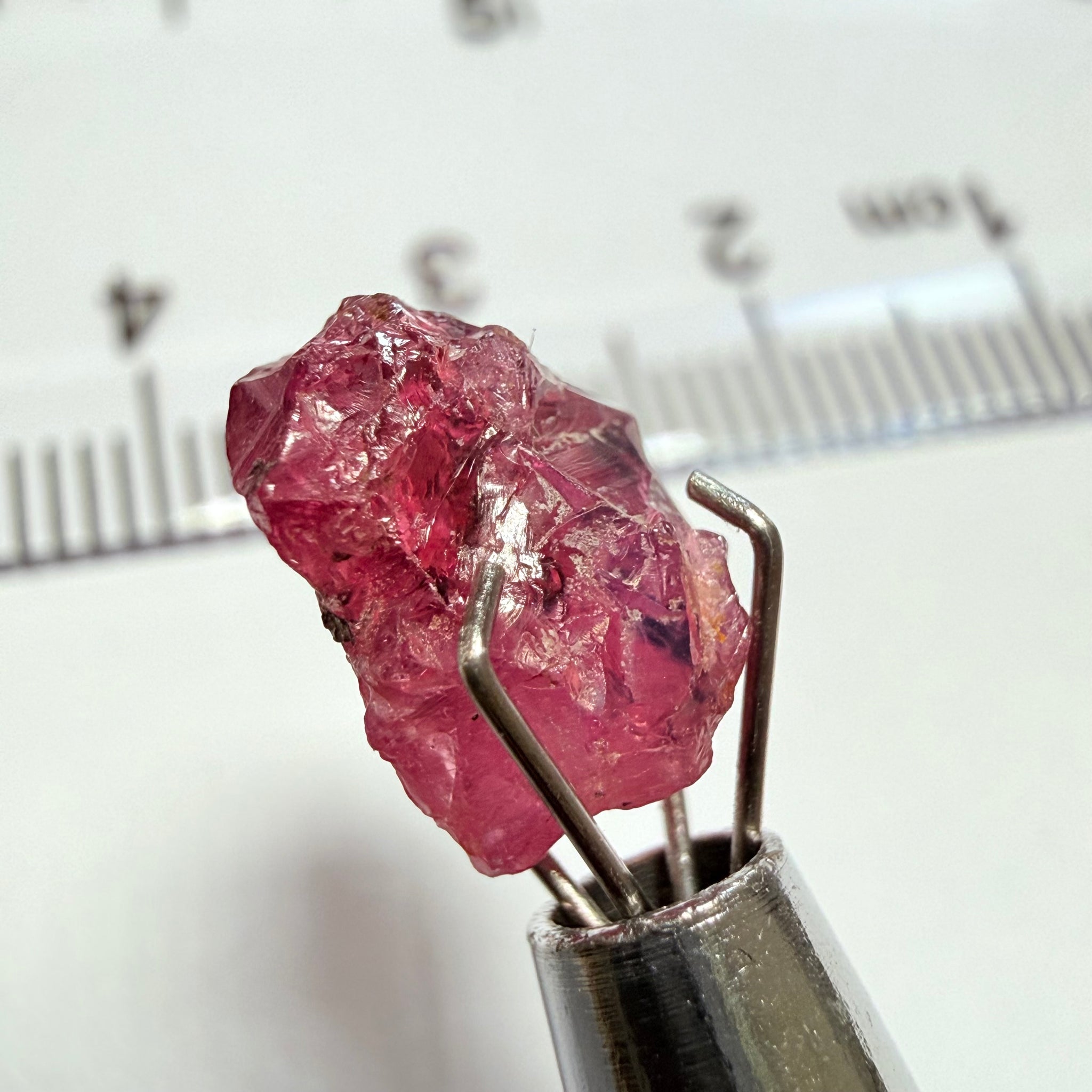 Winza Sapphire, 3.89ct, Winza, Tanzania, Untreated Unheated, inclusions inside, note shape