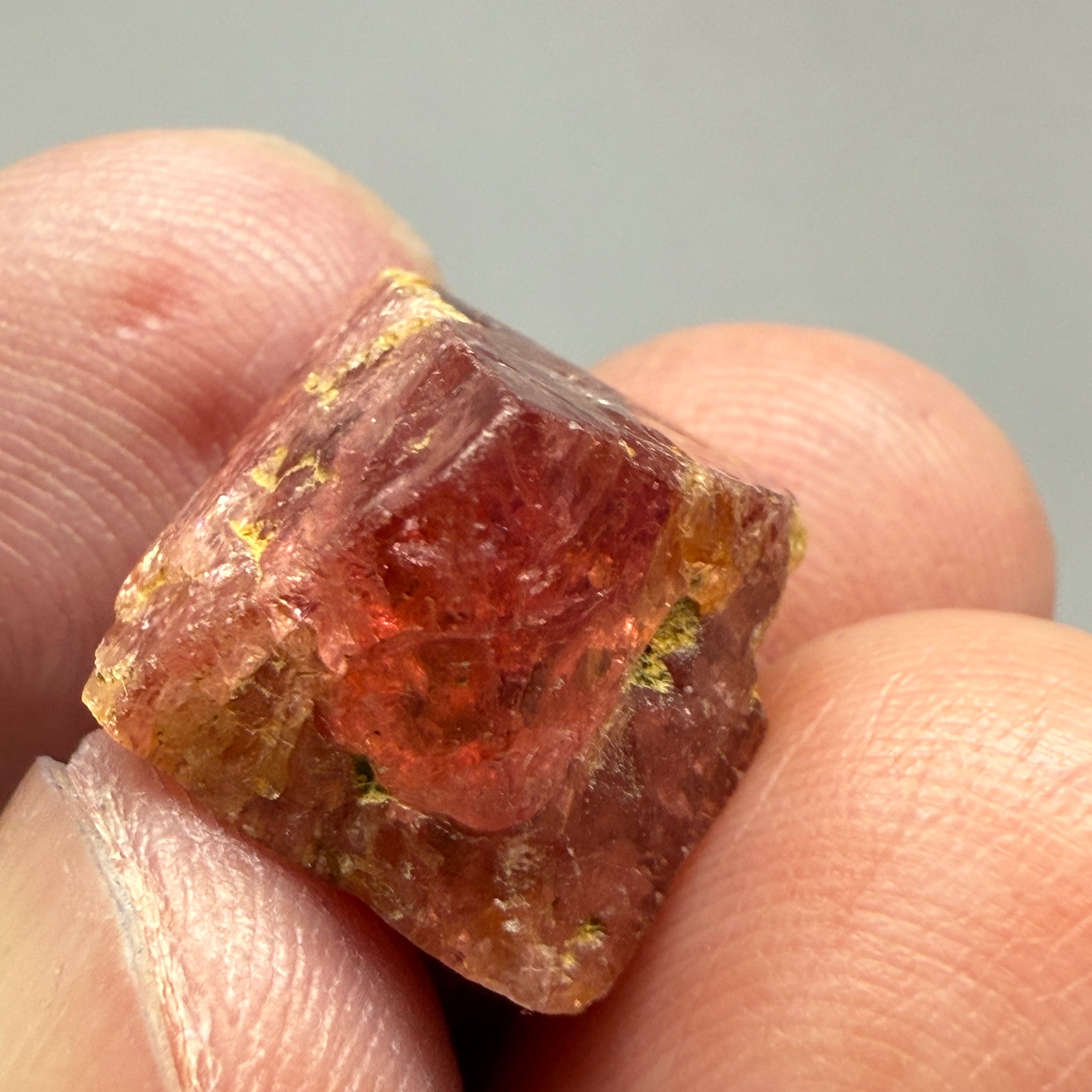 Mahenge Spinel Crystal, 19.08ct, Tanzania, Untreated Untreated. Gemmy tip