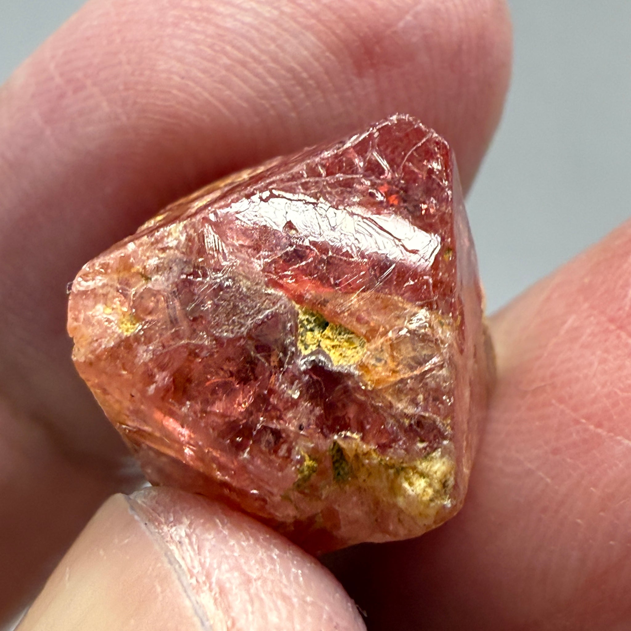 Mahenge Spinel Crystal, 19.08ct, Tanzania, Untreated Untreated. Gemmy tip