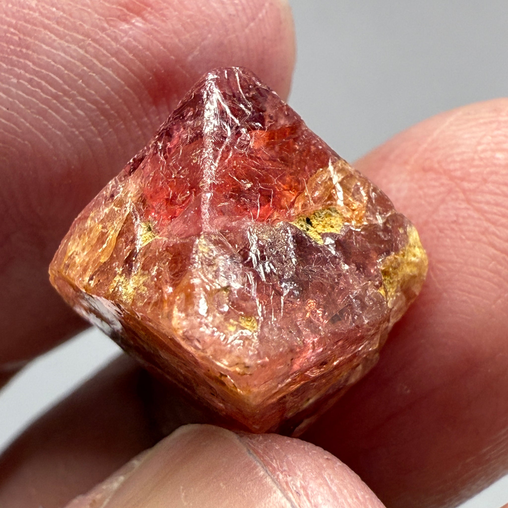 Mahenge Spinel Crystal, 19.08ct, Tanzania, Untreated Untreated. Gemmy tip