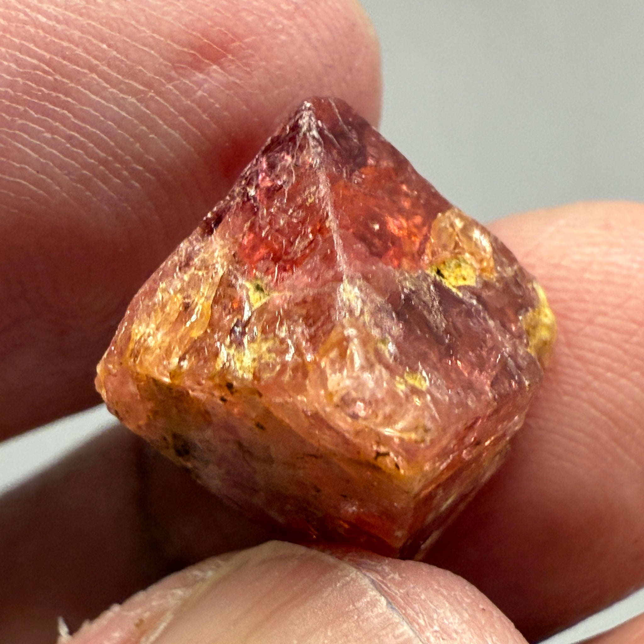 Mahenge Spinel Crystal, 19.08ct, Tanzania, Untreated Untreated. Gemmy tip