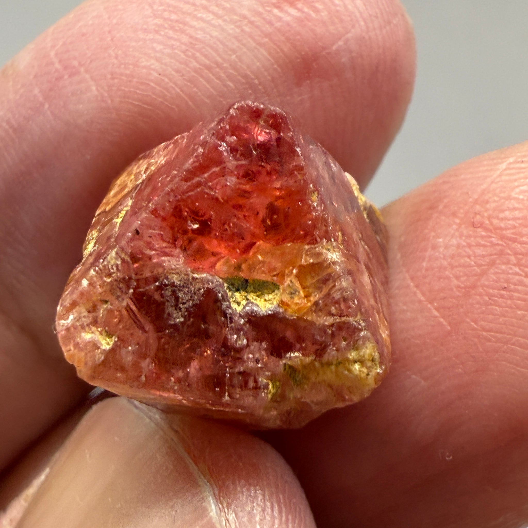 Mahenge Spinel Crystal, 19.08ct, Tanzania, Untreated Untreated. Gemmy tip