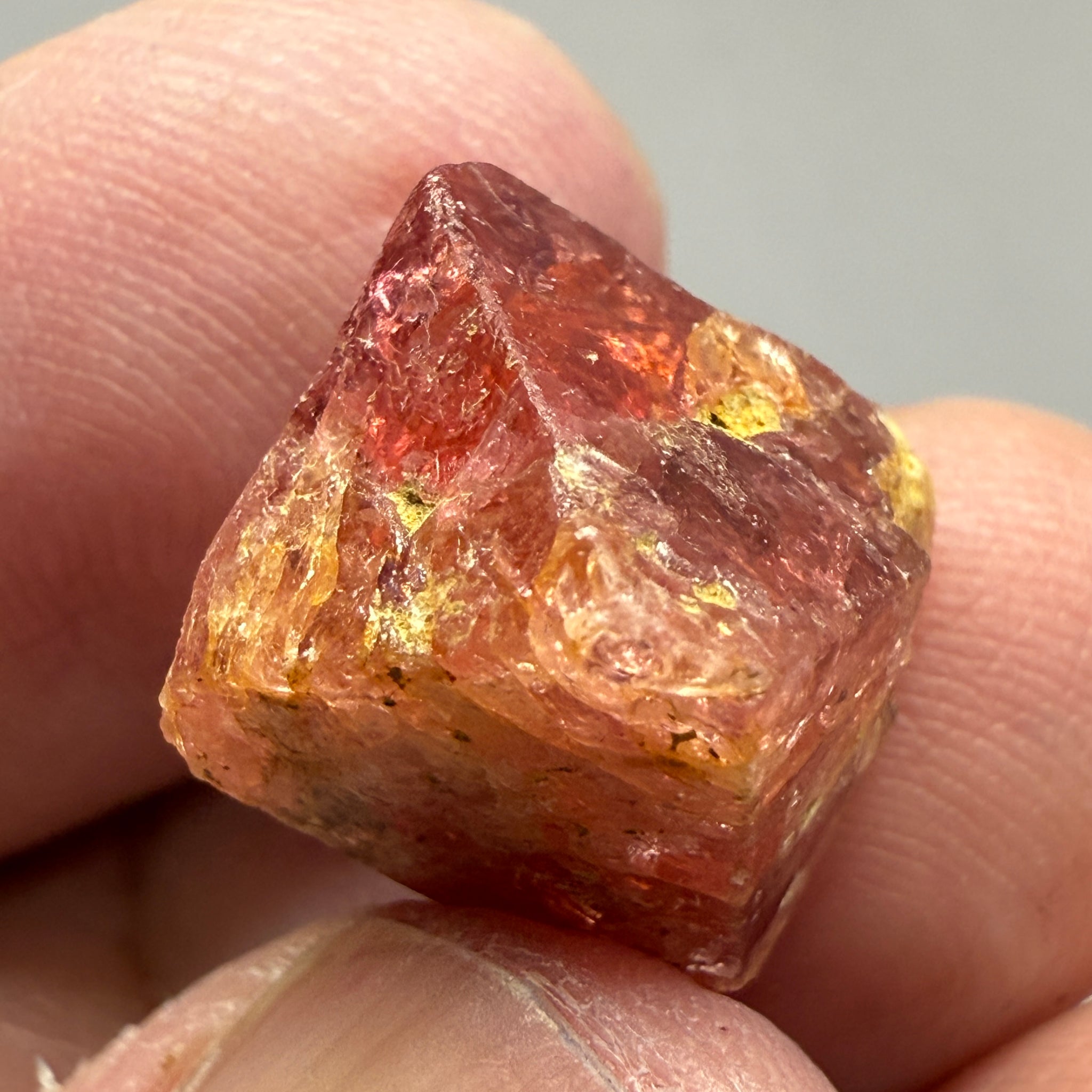 Mahenge Spinel Crystal, 19.08ct, Tanzania, Untreated Untreated. Gemmy tip