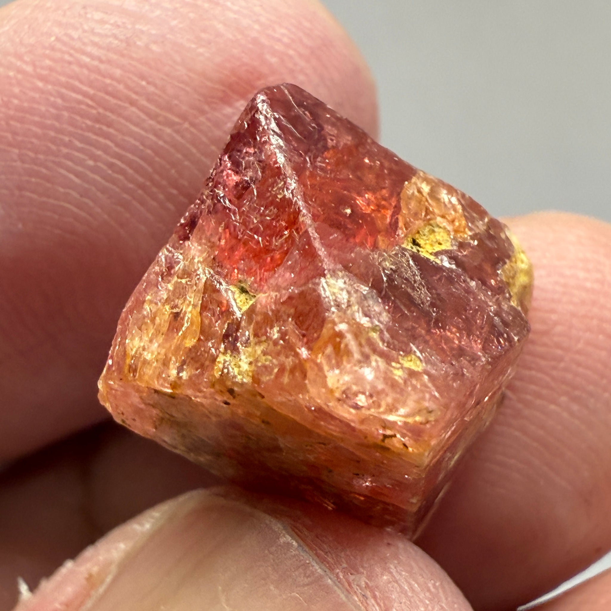 Mahenge Spinel Crystal, 19.08ct, Tanzania, Untreated Untreated. Gemmy tip