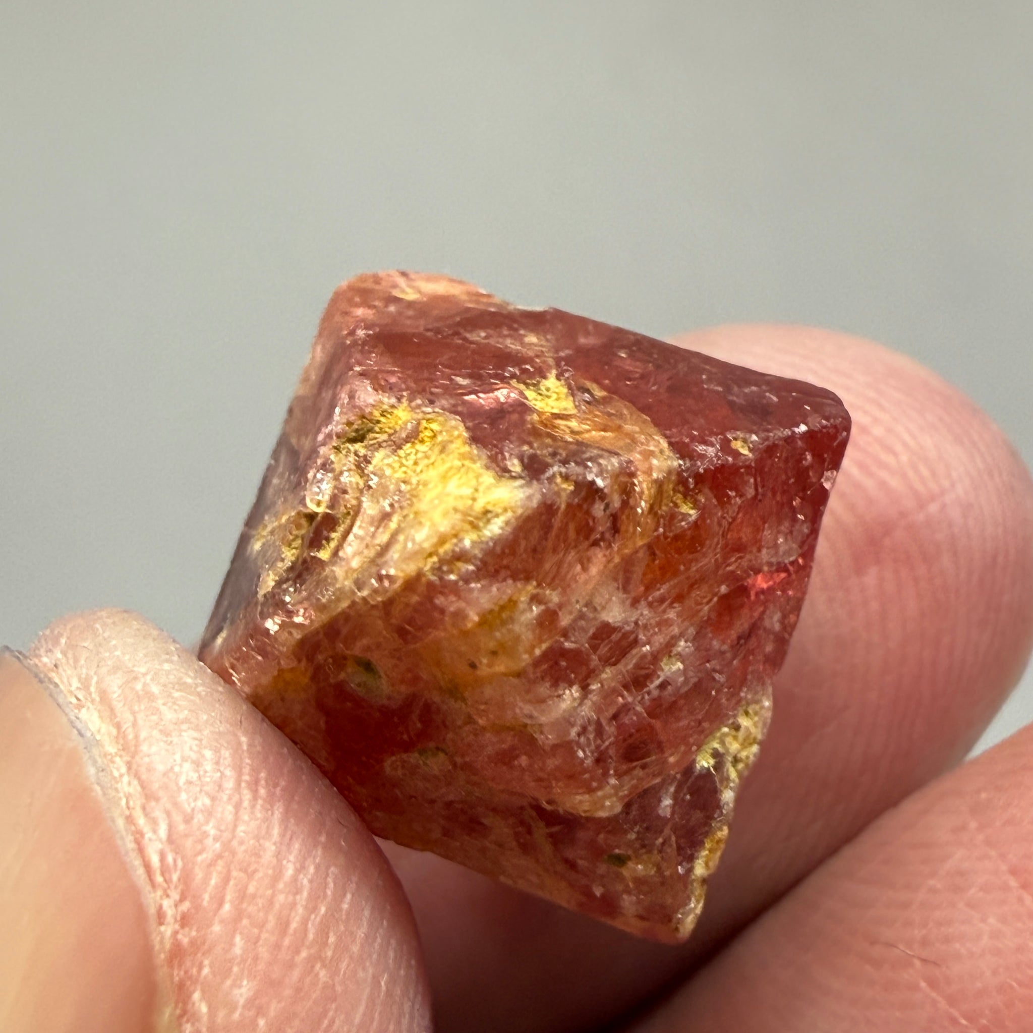 Mahenge Spinel Crystal, 19.08ct, Tanzania, Untreated Untreated. Gemmy tip