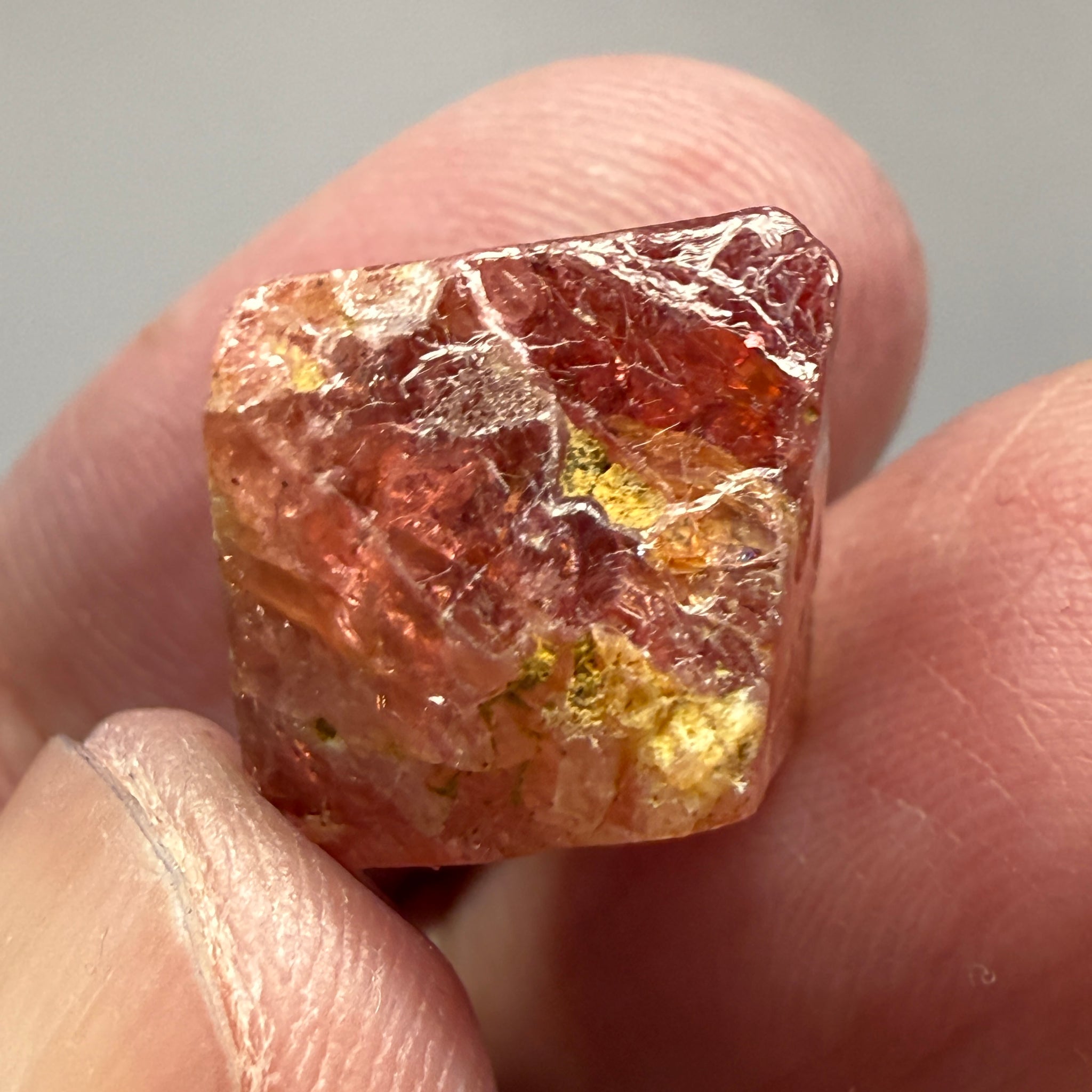 Mahenge Spinel Crystal, 19.08ct, Tanzania, Untreated Untreated. Gemmy tip