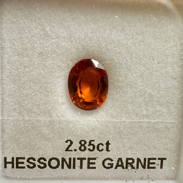 2.85ct Hessonite Garnet, Untreated Unheated, native cut