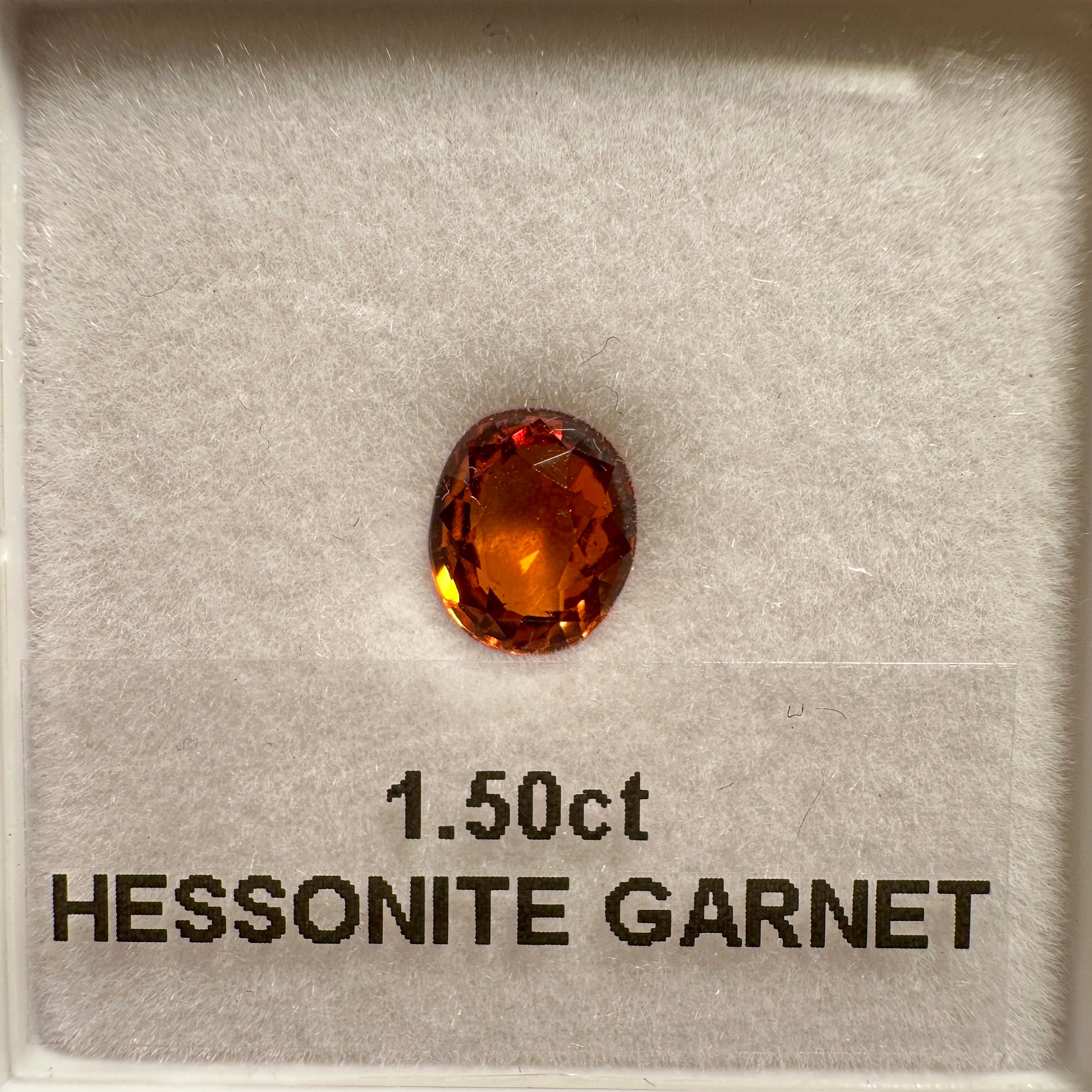 1.50ct Hessonite Garnet, Untreated Unheated, native cut