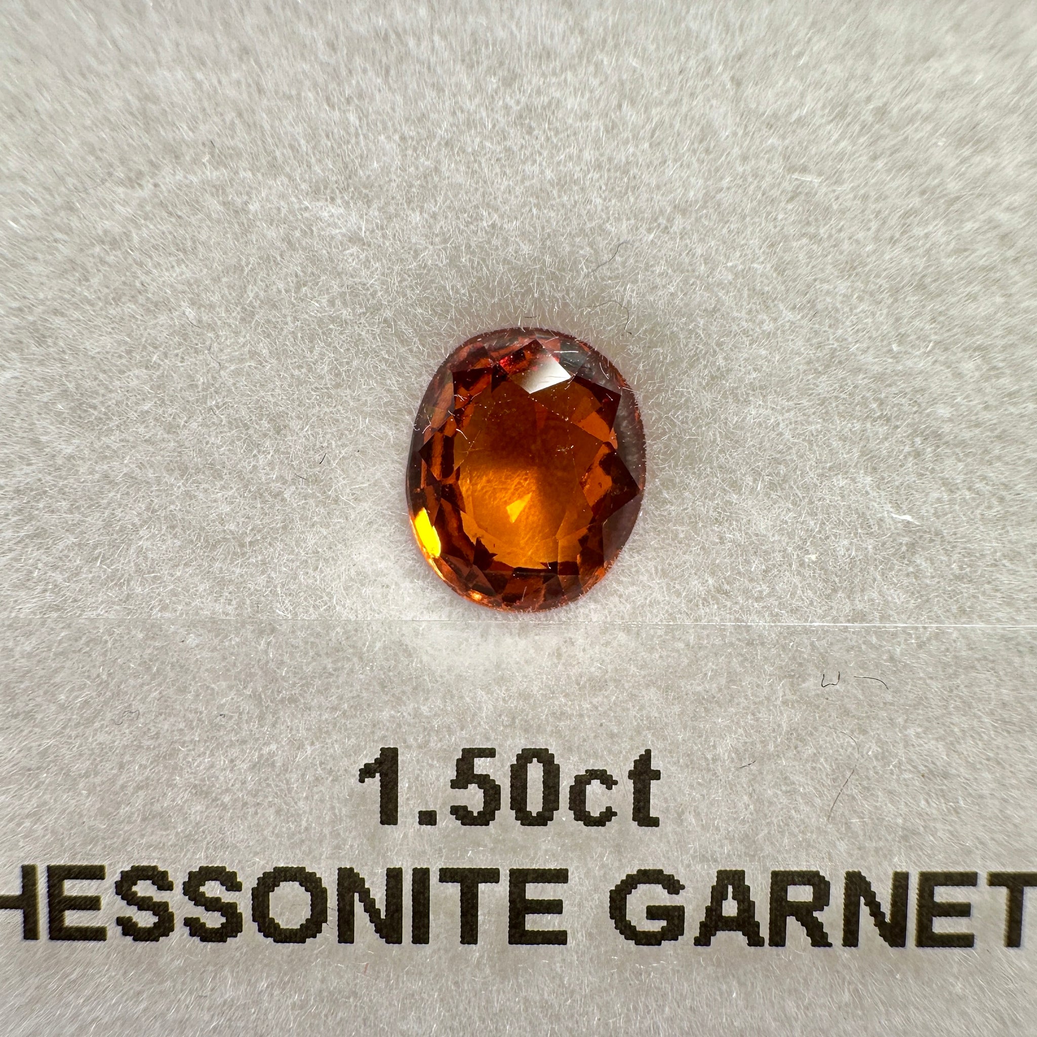 Hessonite Garnet, 1.50ct, Untreated Unheated, native cut