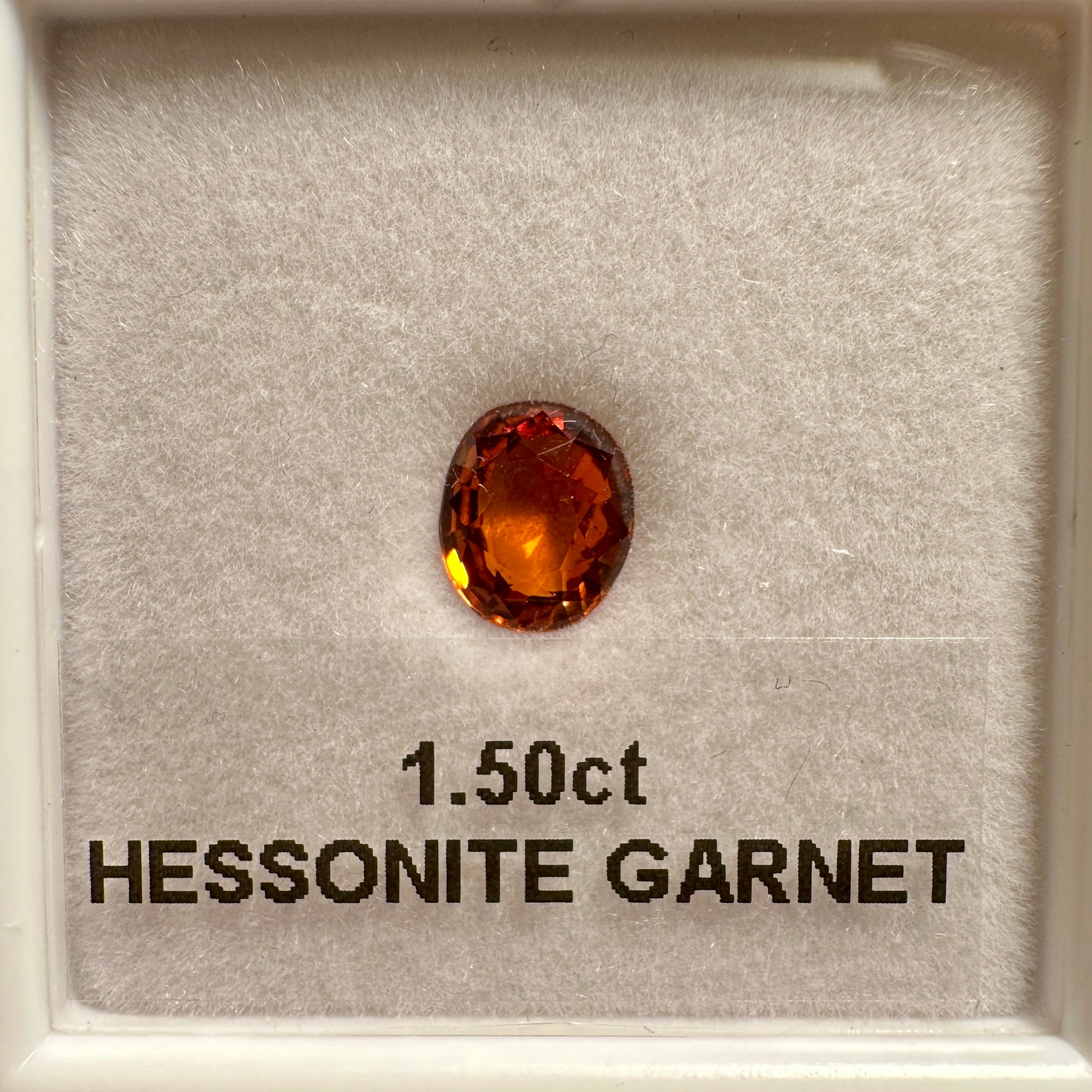 Hessonite Garnet, 1.50ct, Untreated Unheated, native cut