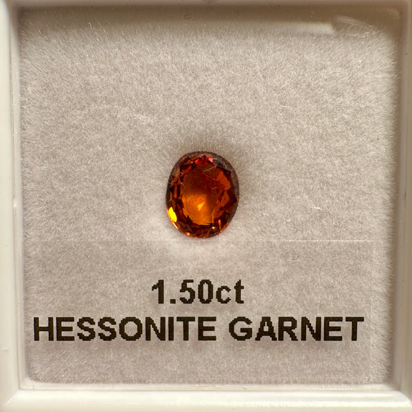 1.50ct Hessonite Garnet, Untreated Unheated, native cut