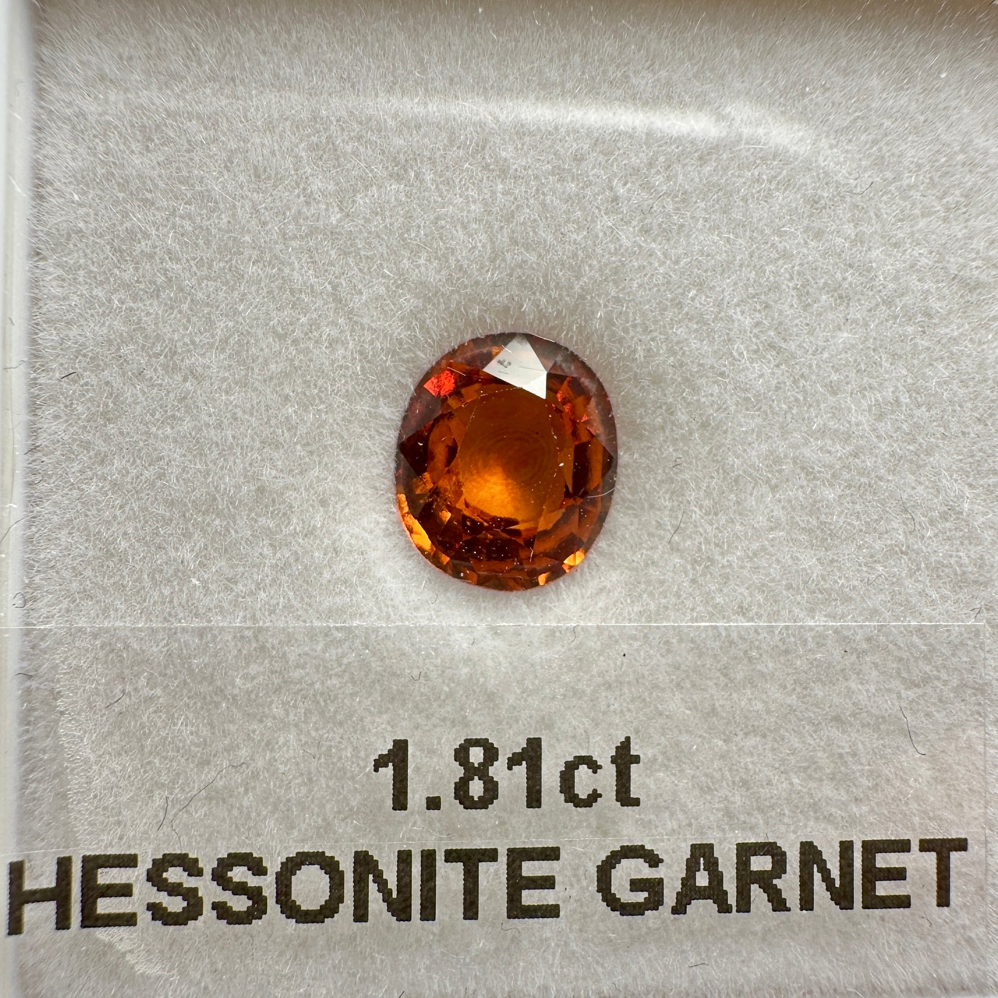 Hessonite Garnet, 1.81ct, Untreated Unheated, native cut